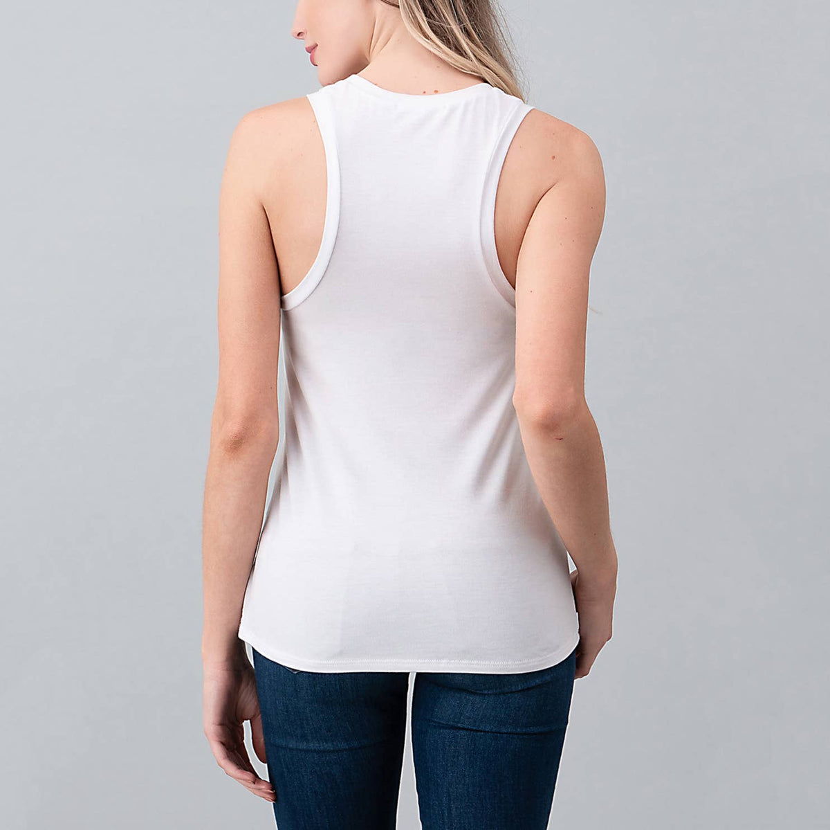 Heimious V-Neck Racer Back Tank Top
