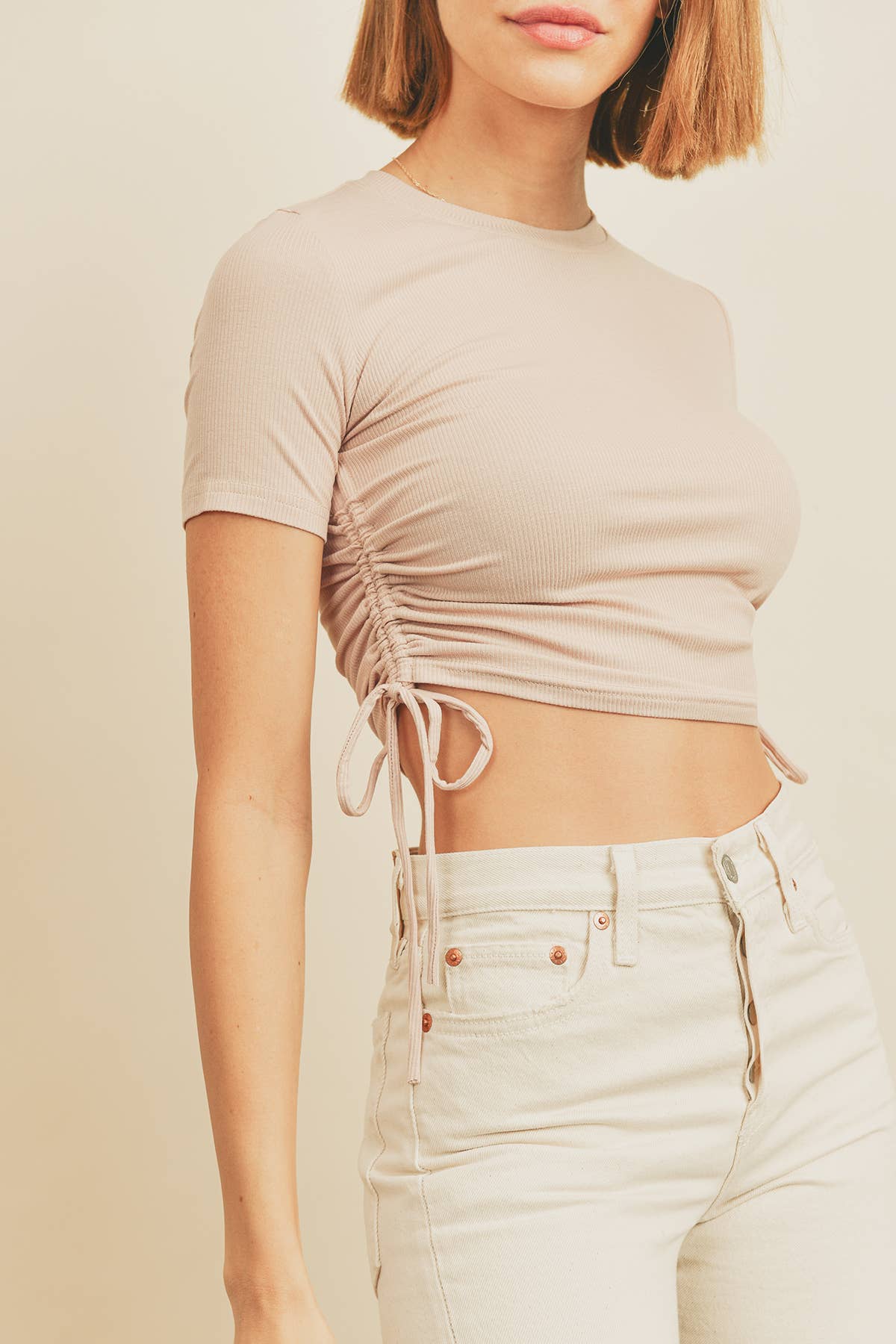 Dress Forum Drawstring Ruched Tee