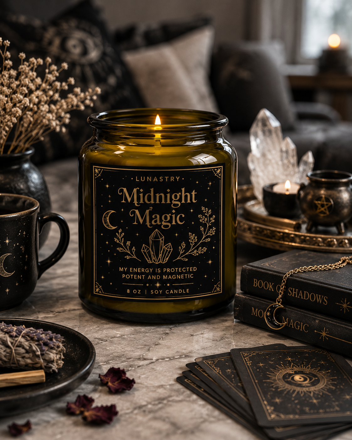 Lunastry Midnight Magic Soy Candle