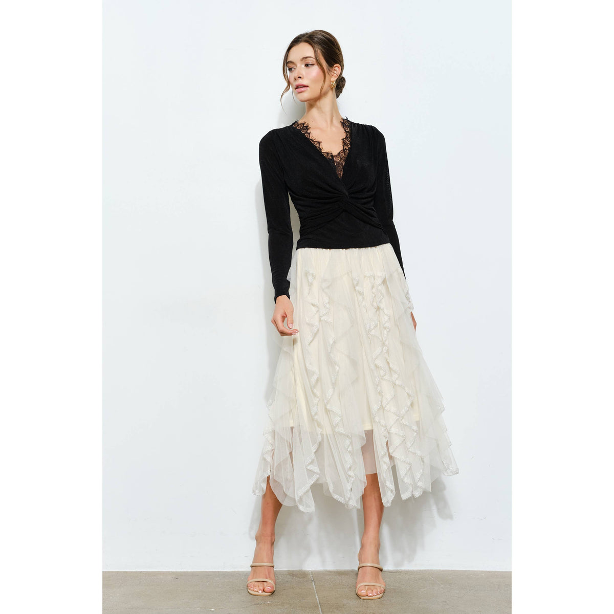 INA Beaded Tulle Skirt