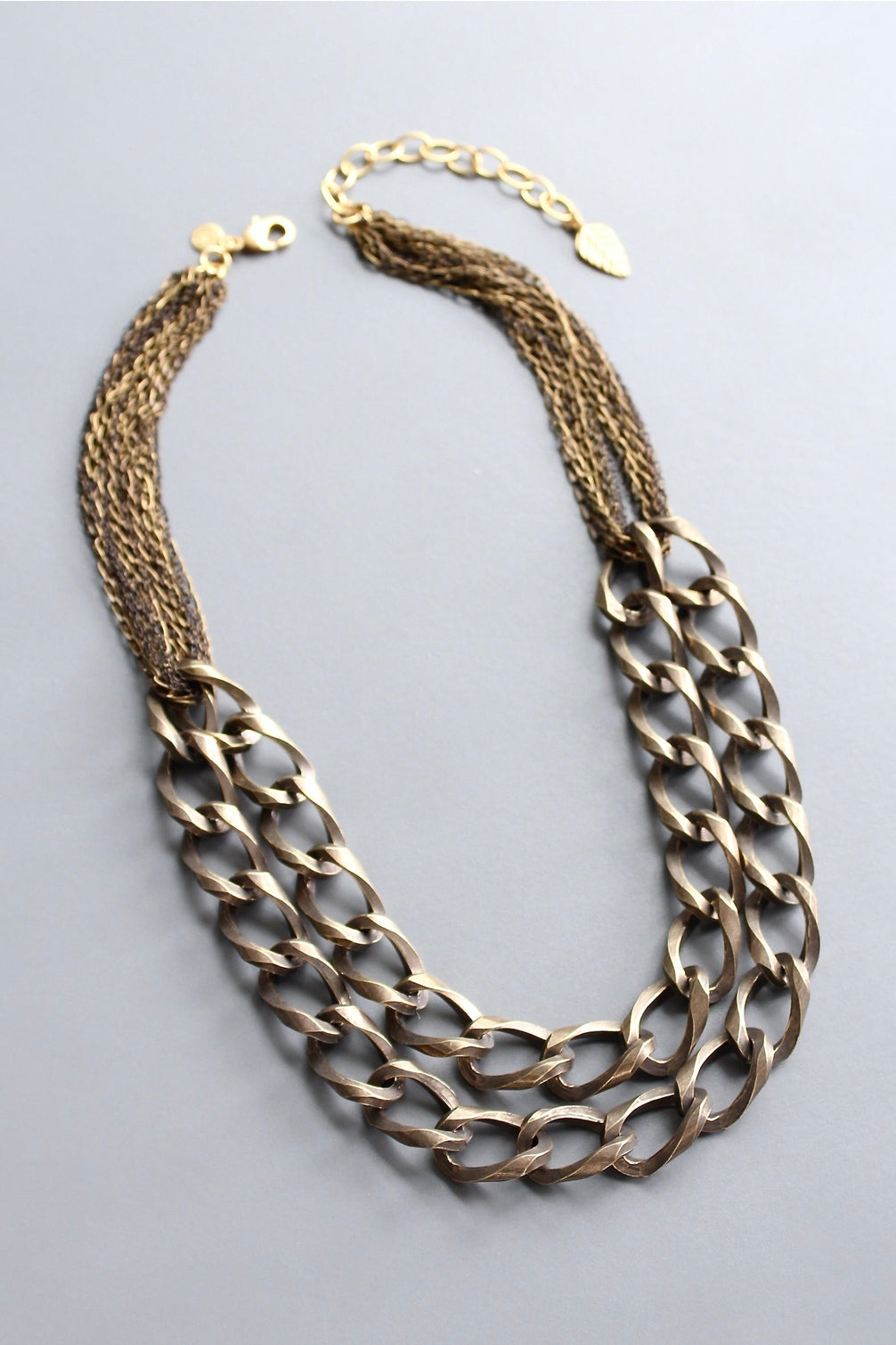 David Aubrey Oxidized Brass Necklace