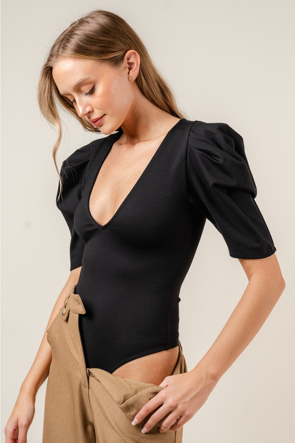 Fore Puff Sleeve Bodysuit
