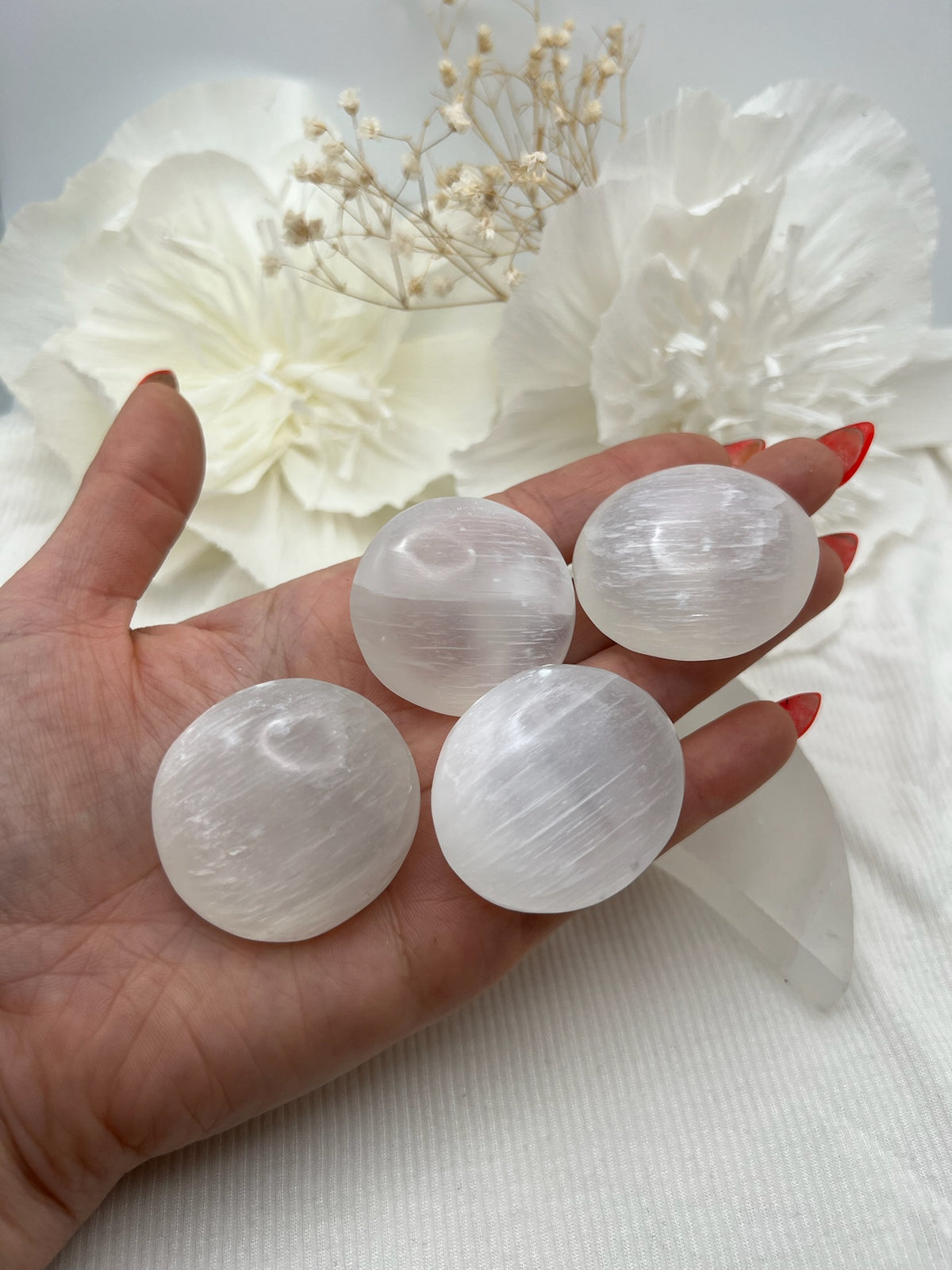 Witch's Way Selenite Palm Stone