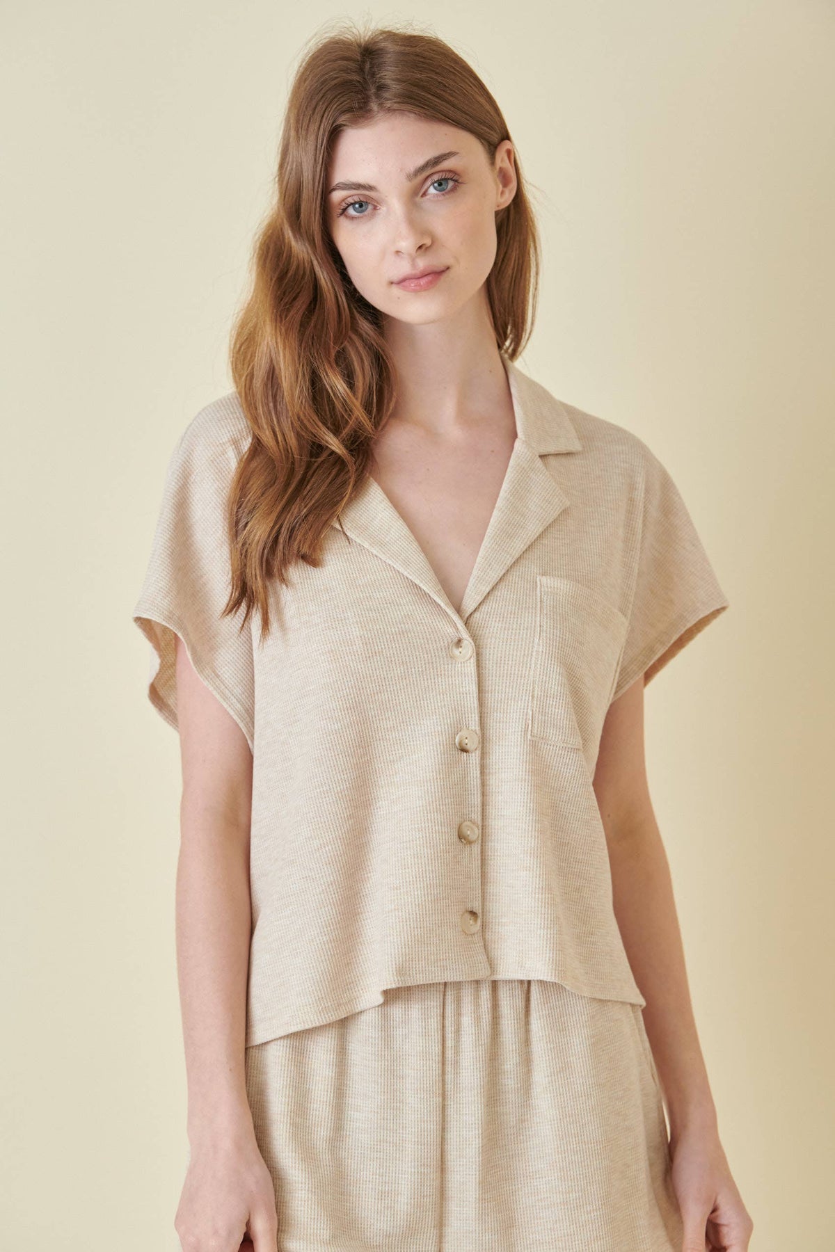 Fore Collection Boxy Waffle Knit Top
