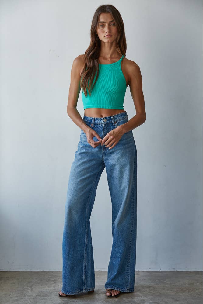 By Together Crop Halter Neck Top