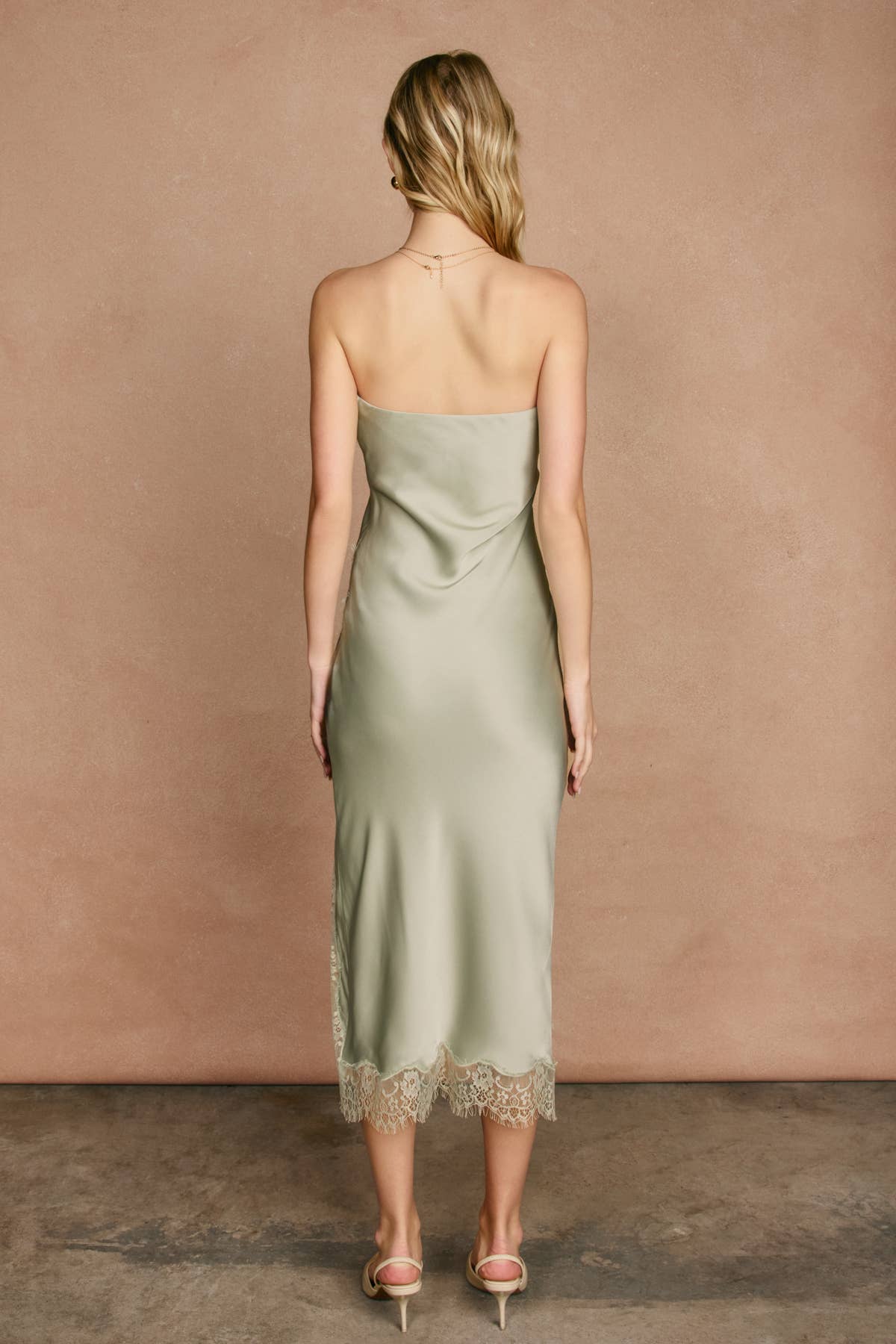 Dress Forum Lace Hem Midi Dress