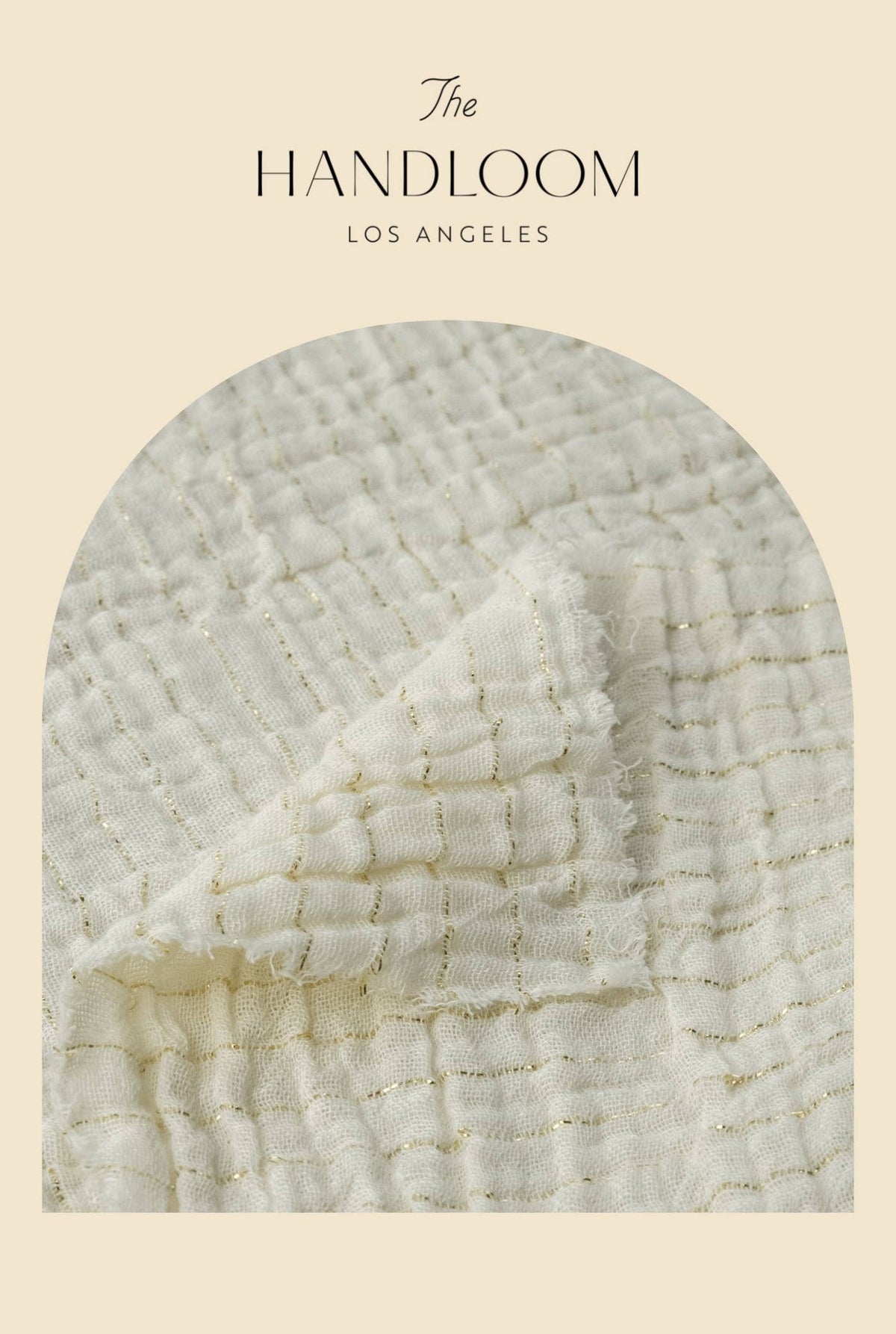 The Handloom Mia Side Ties Top - Gold Stripes