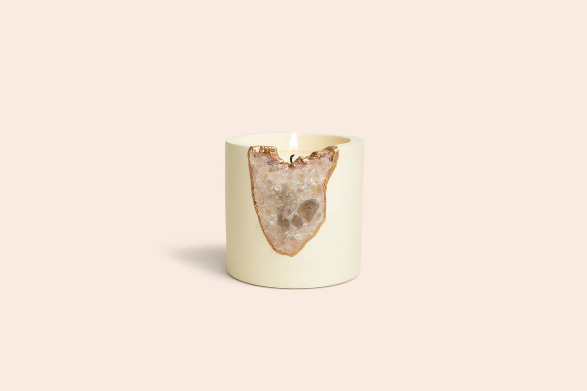 Citrine Soleil Geode Candle
