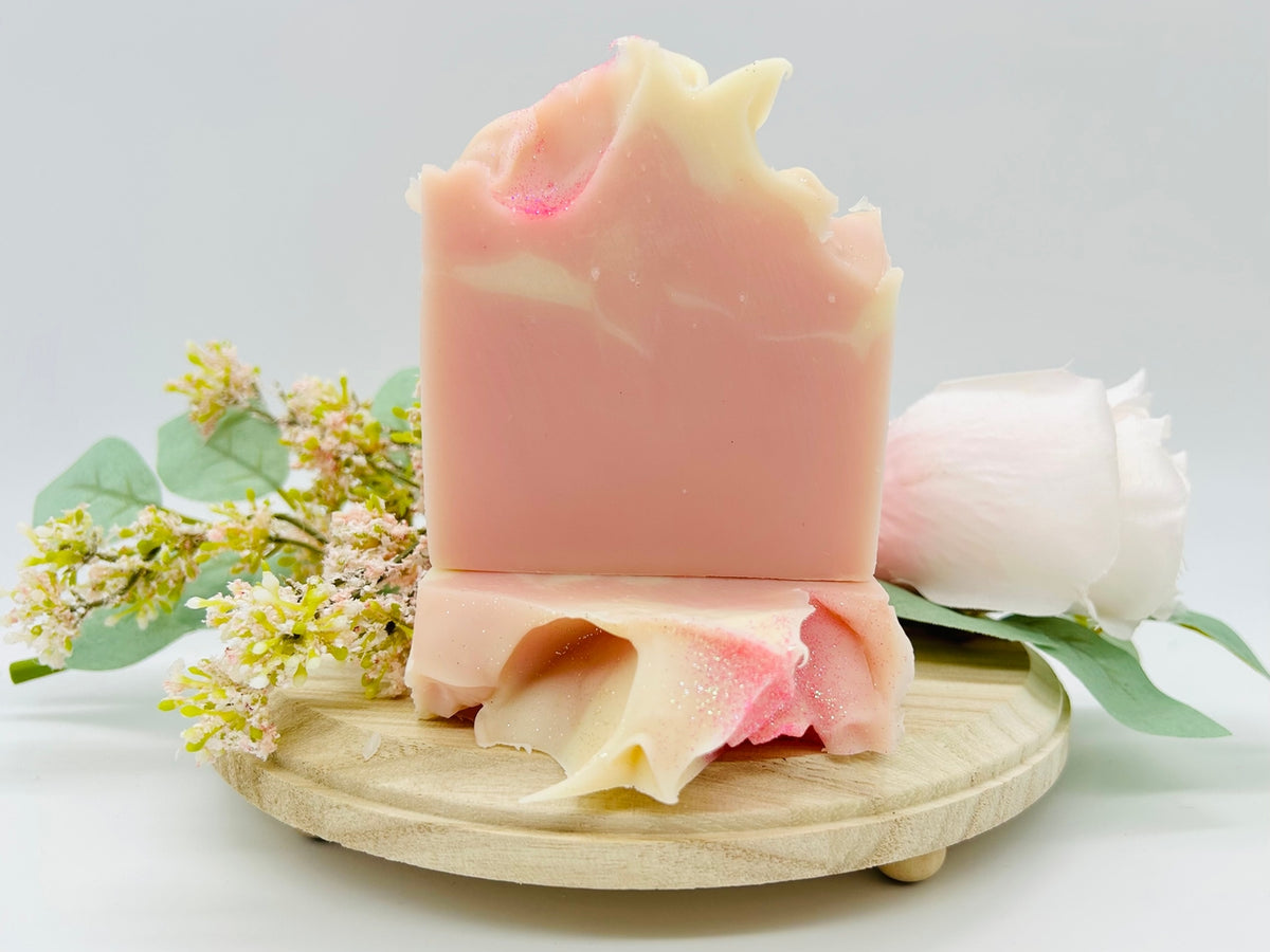 Natural Pink Berry Mimosa Soap