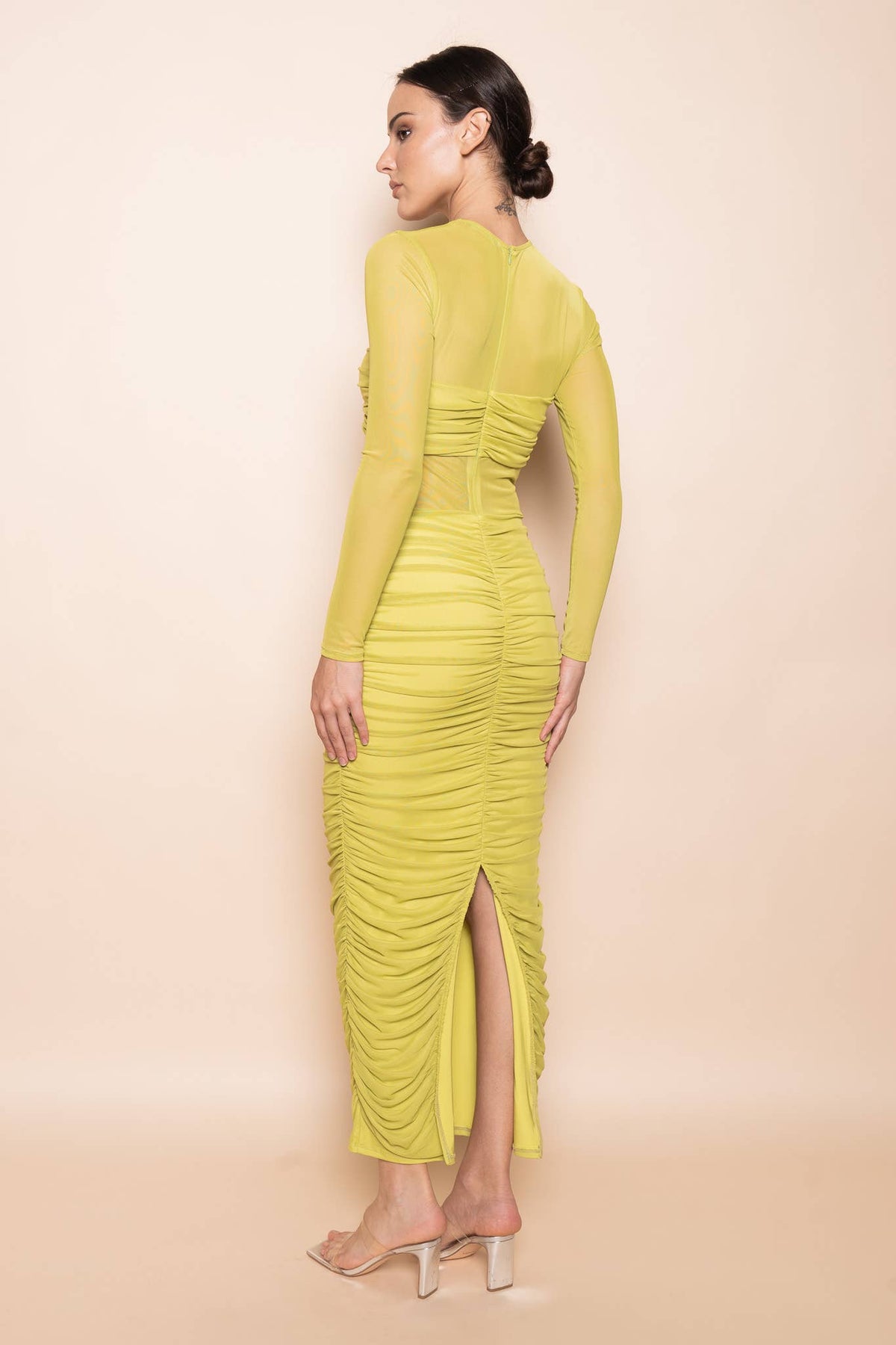 Fore Collection Ruched Body-con Maxi