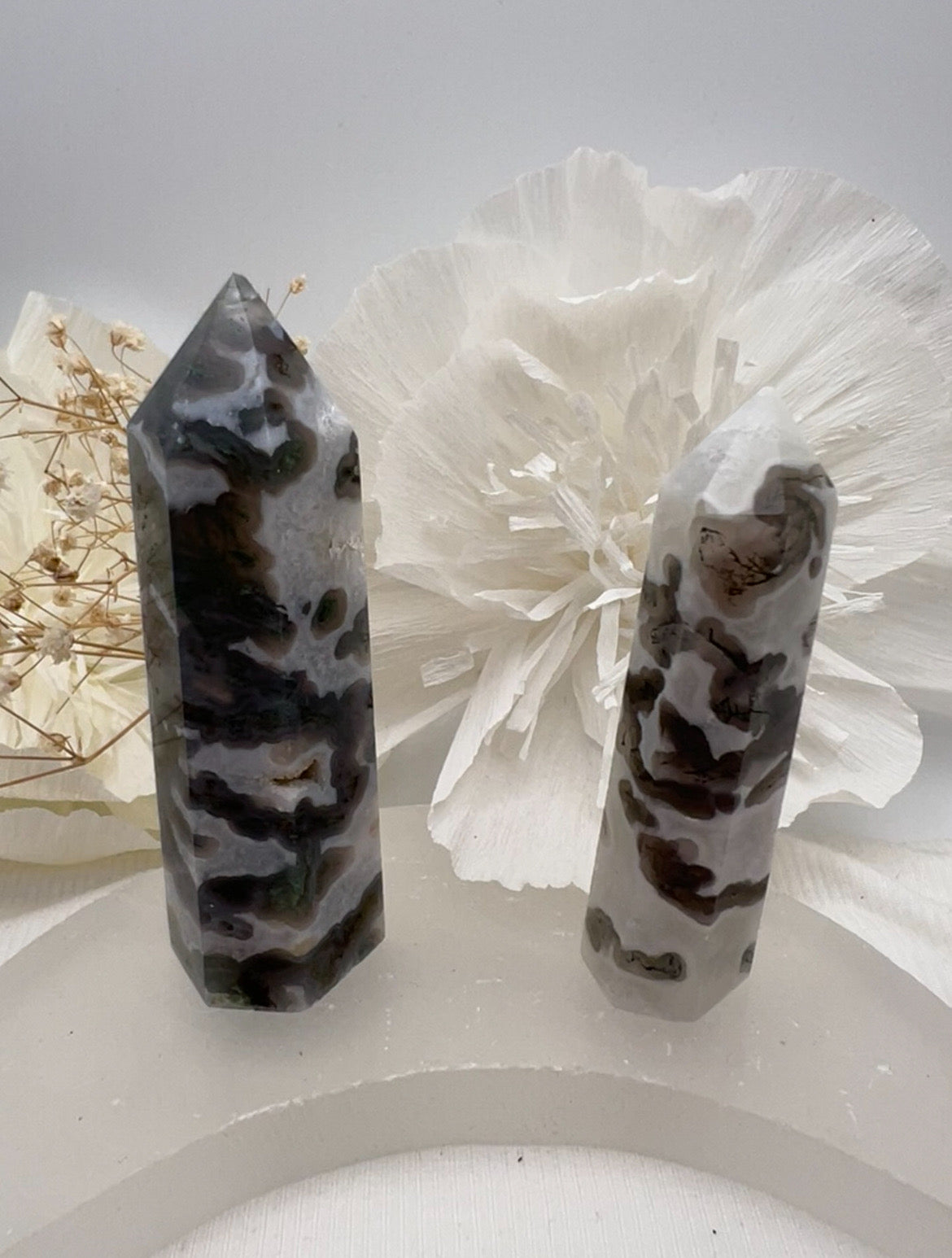 Witch's Way Moss Agate Crystal Point