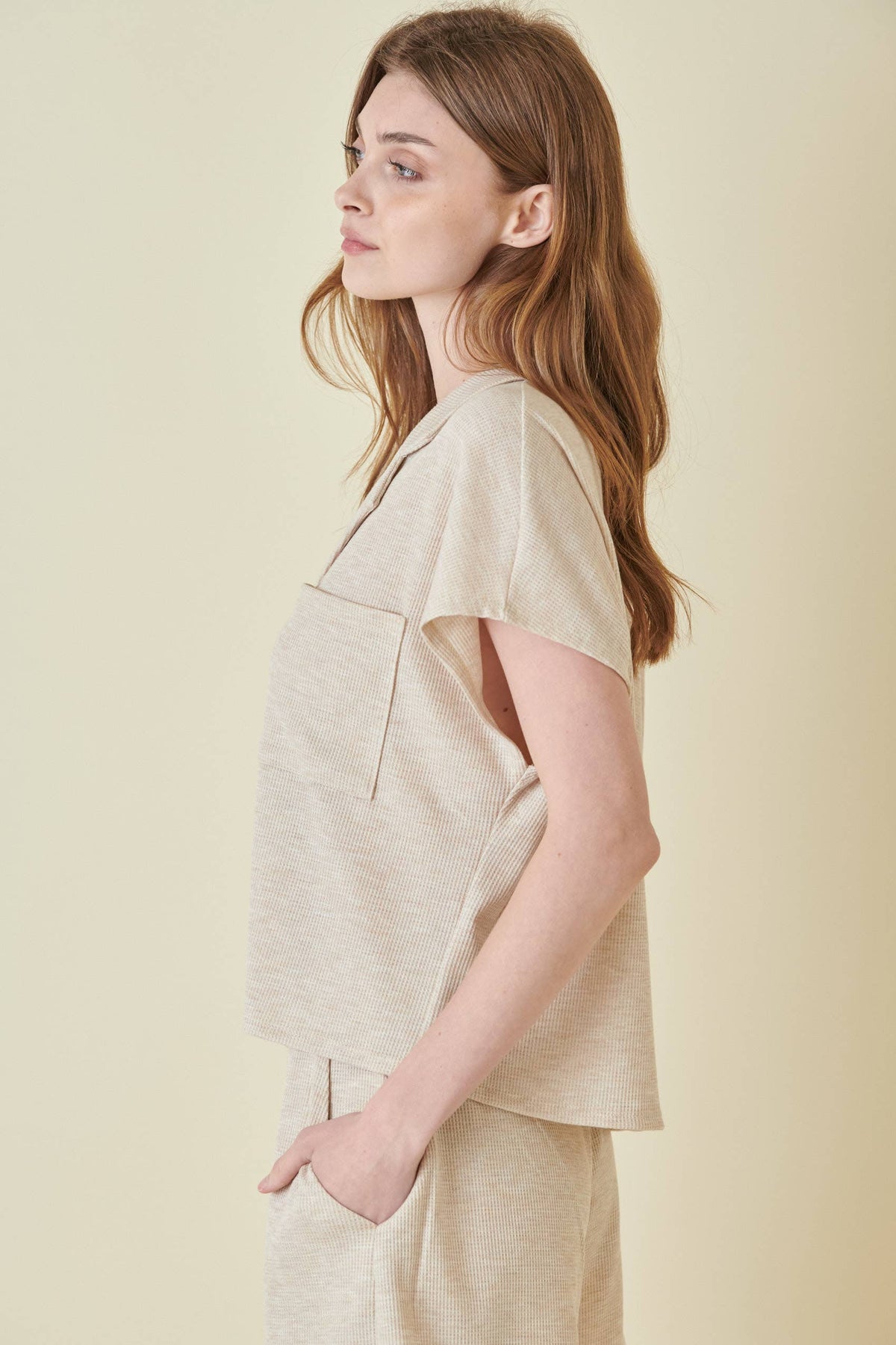 Fore Collection Boxy Waffle Knit Top
