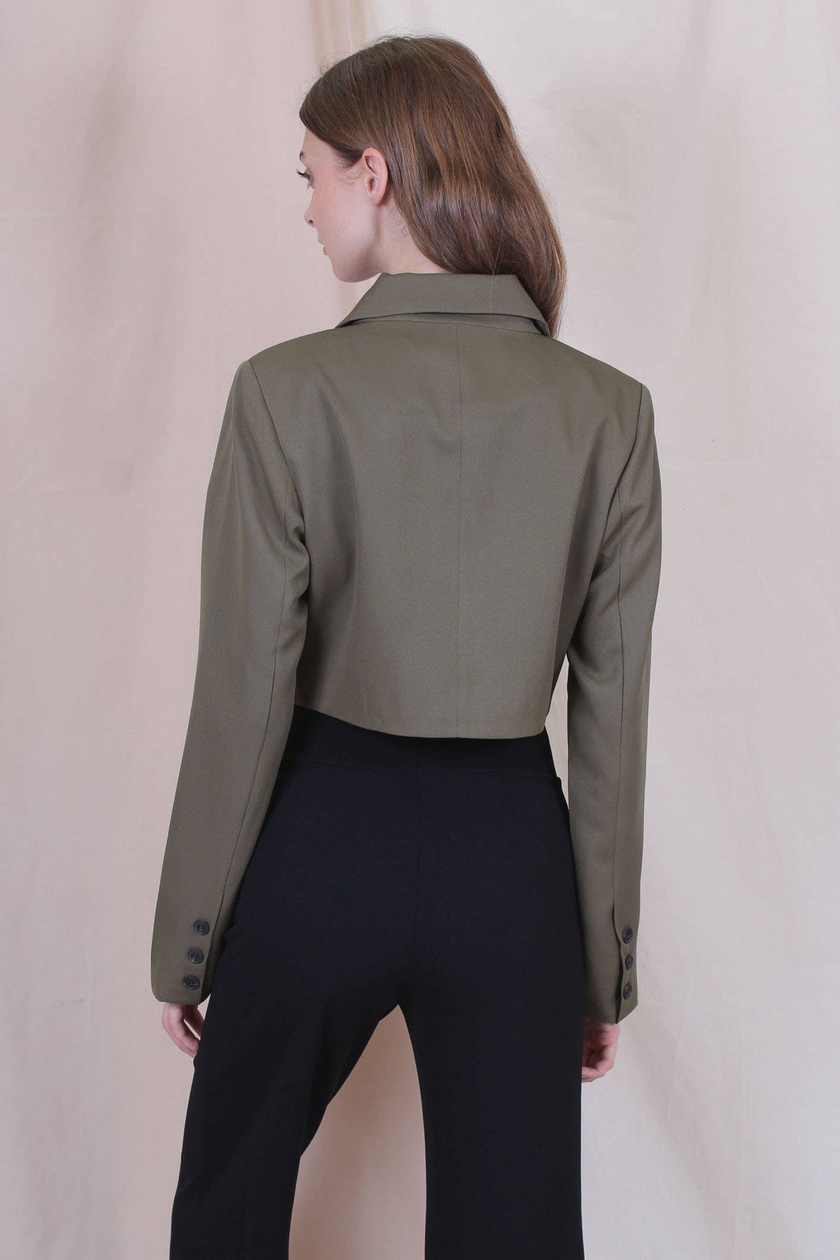 Fore Collection Green Cropped Blazer