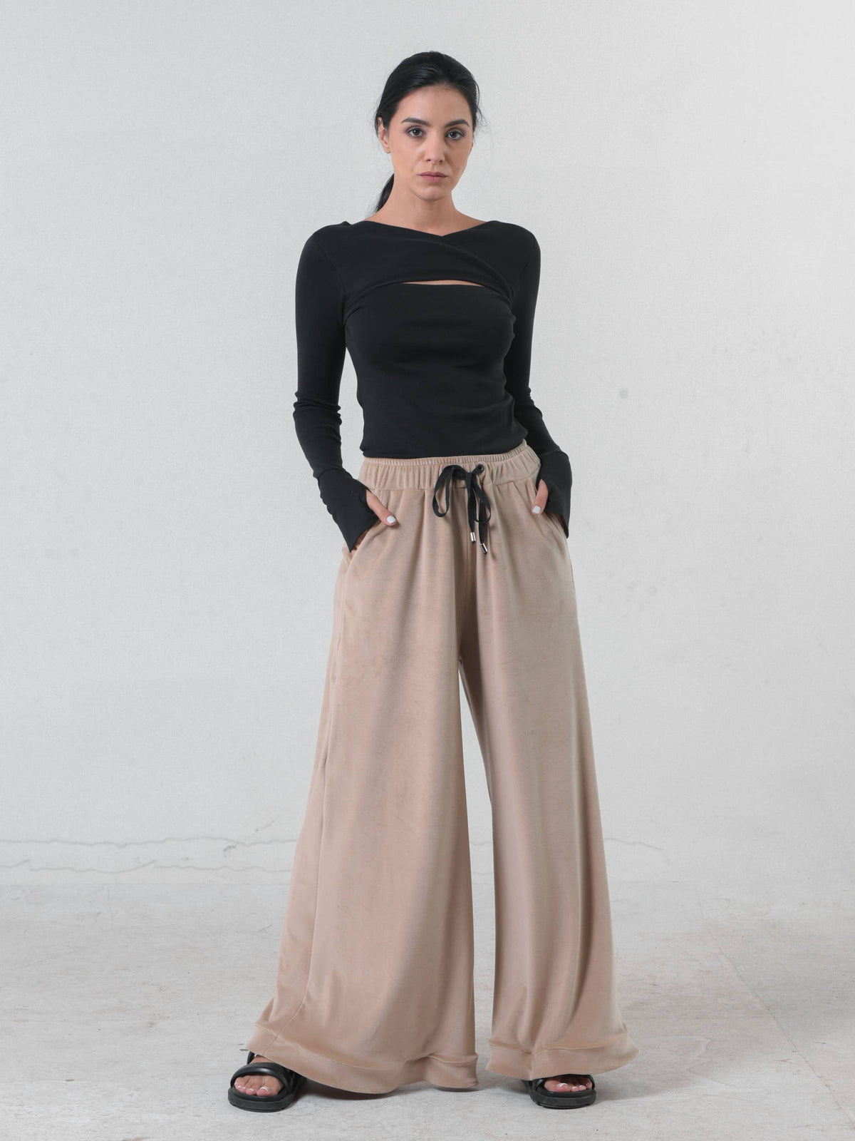 Metamorphoza Cut-out Long Sleeve Top