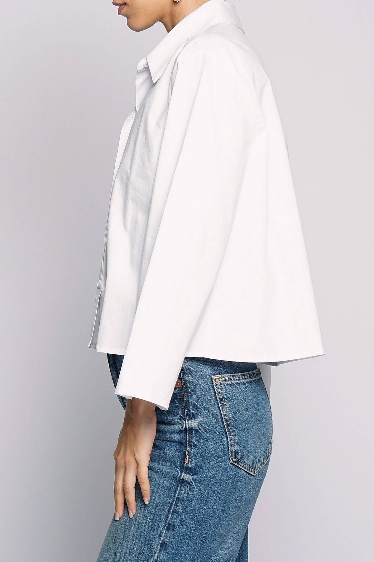 San Souci Cropped Button Up Shirt