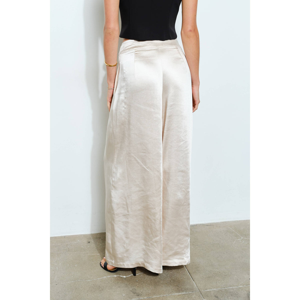 INA Satin Wide-Leg Pants