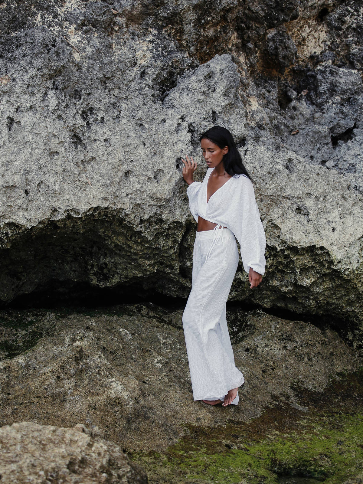The Handloom Siena Top - White