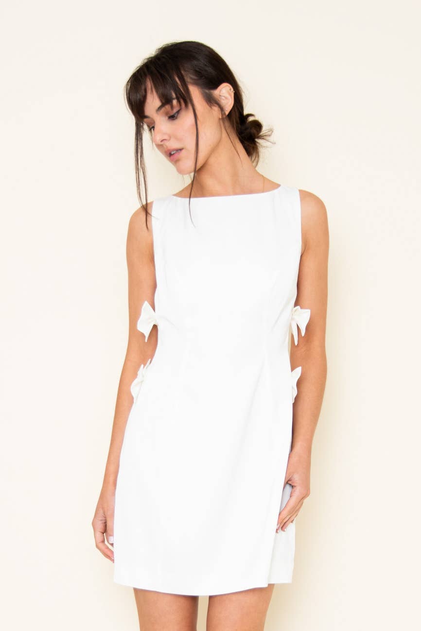 Fore Collection Bow Detail Cocktail Mini Dress