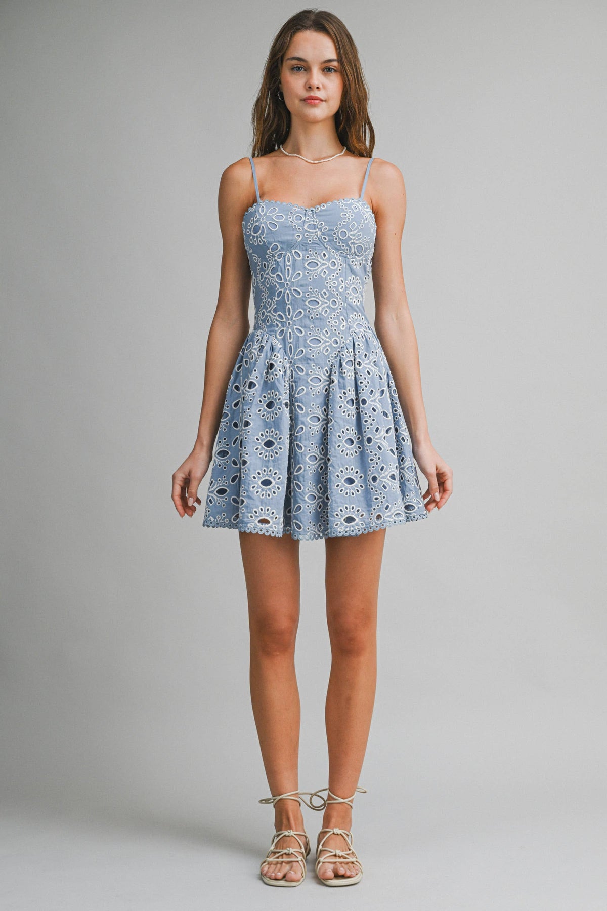 Le Cliché  Eyelet Lace Mini Dress