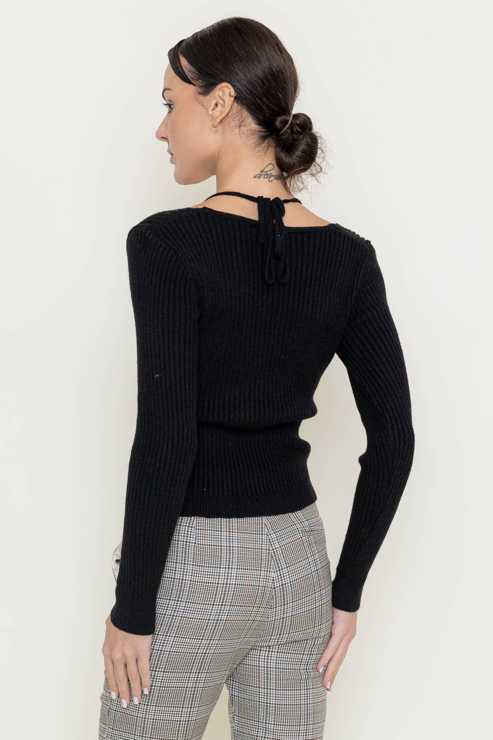 Fore Collection Long Sleeve Halter Top
