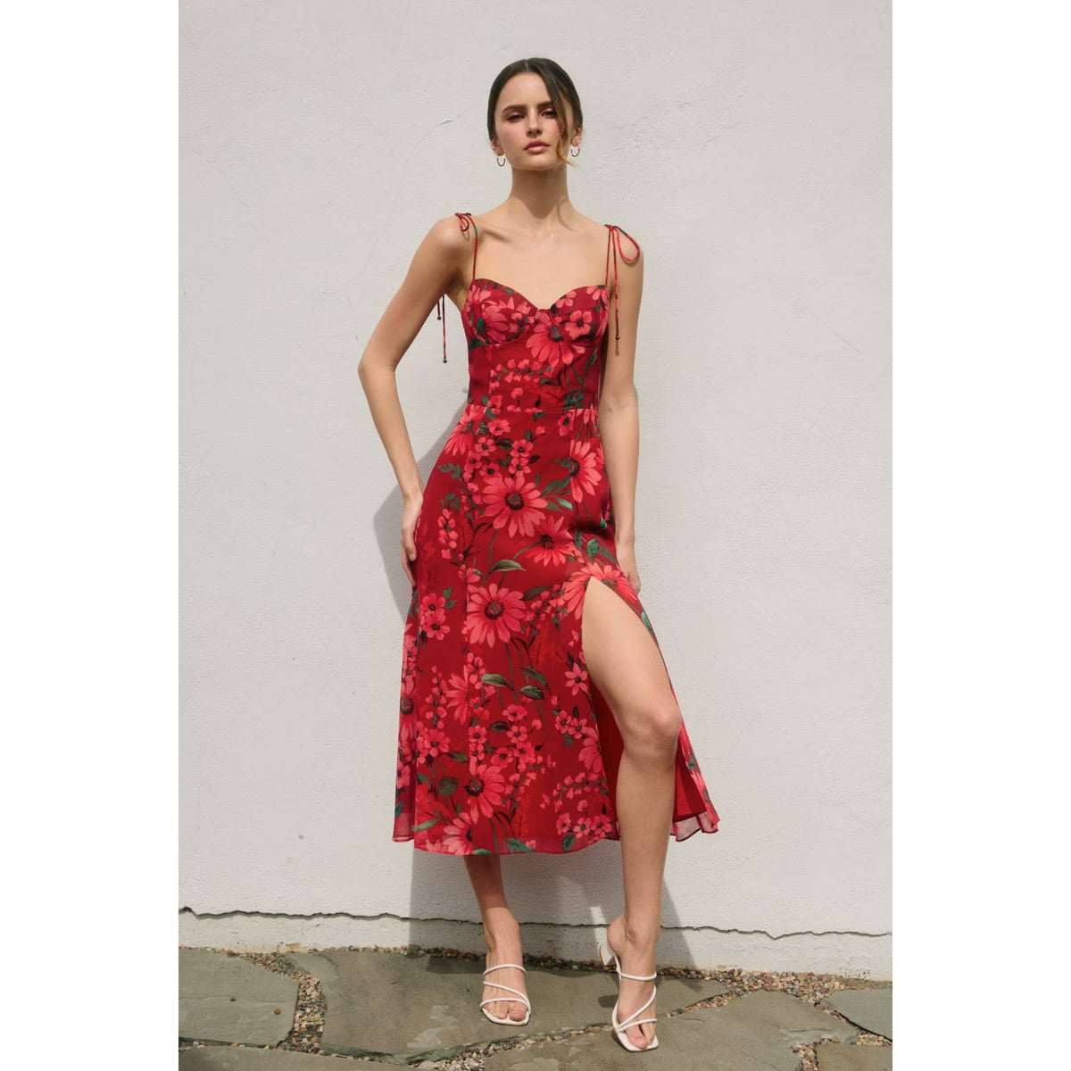 Dress Forum Sweetheart Tiered Midi Dress