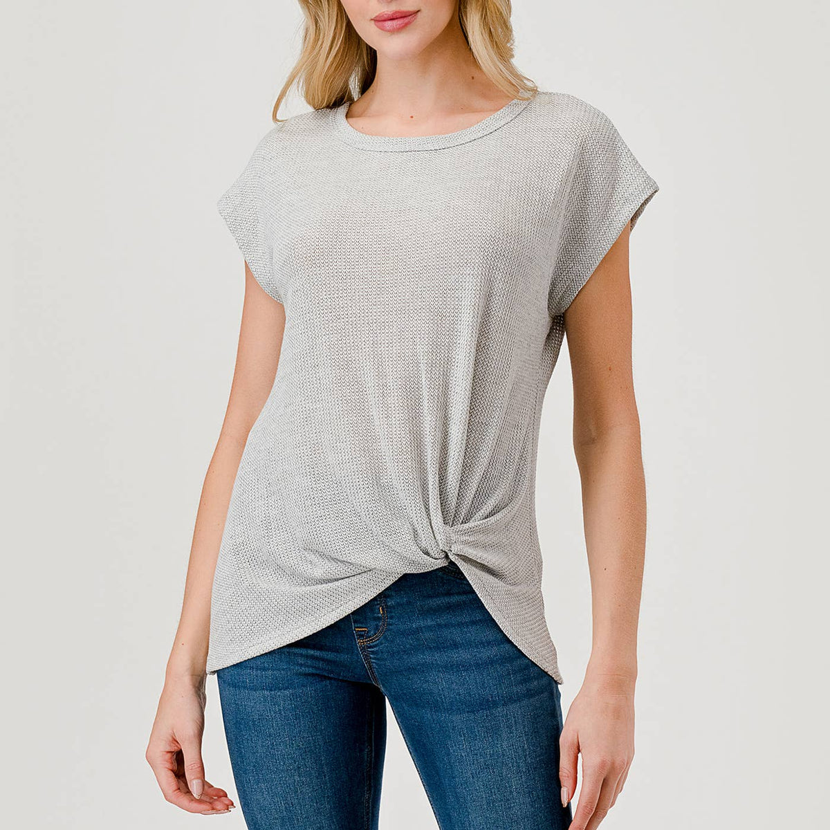 Heimious Knot-tie Knit Top