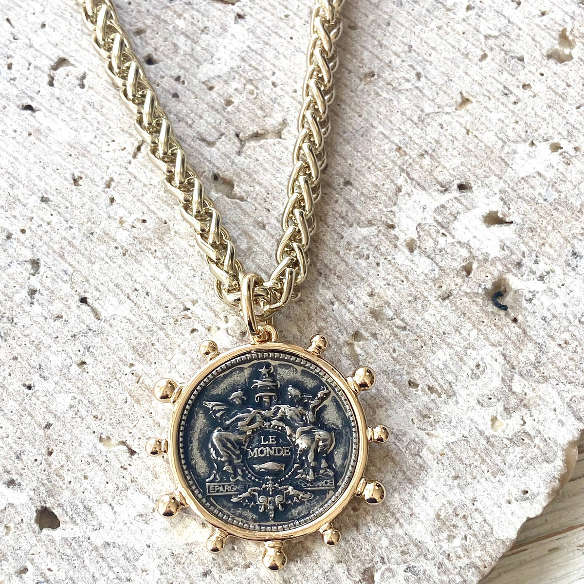 VB&CO French Coin Queen Necklace