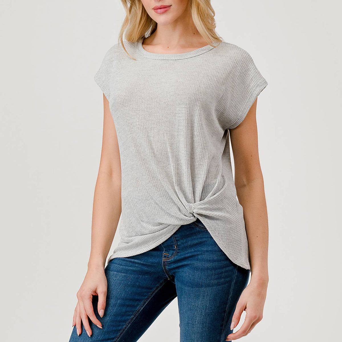 Heimious Knot-tie Knit Top