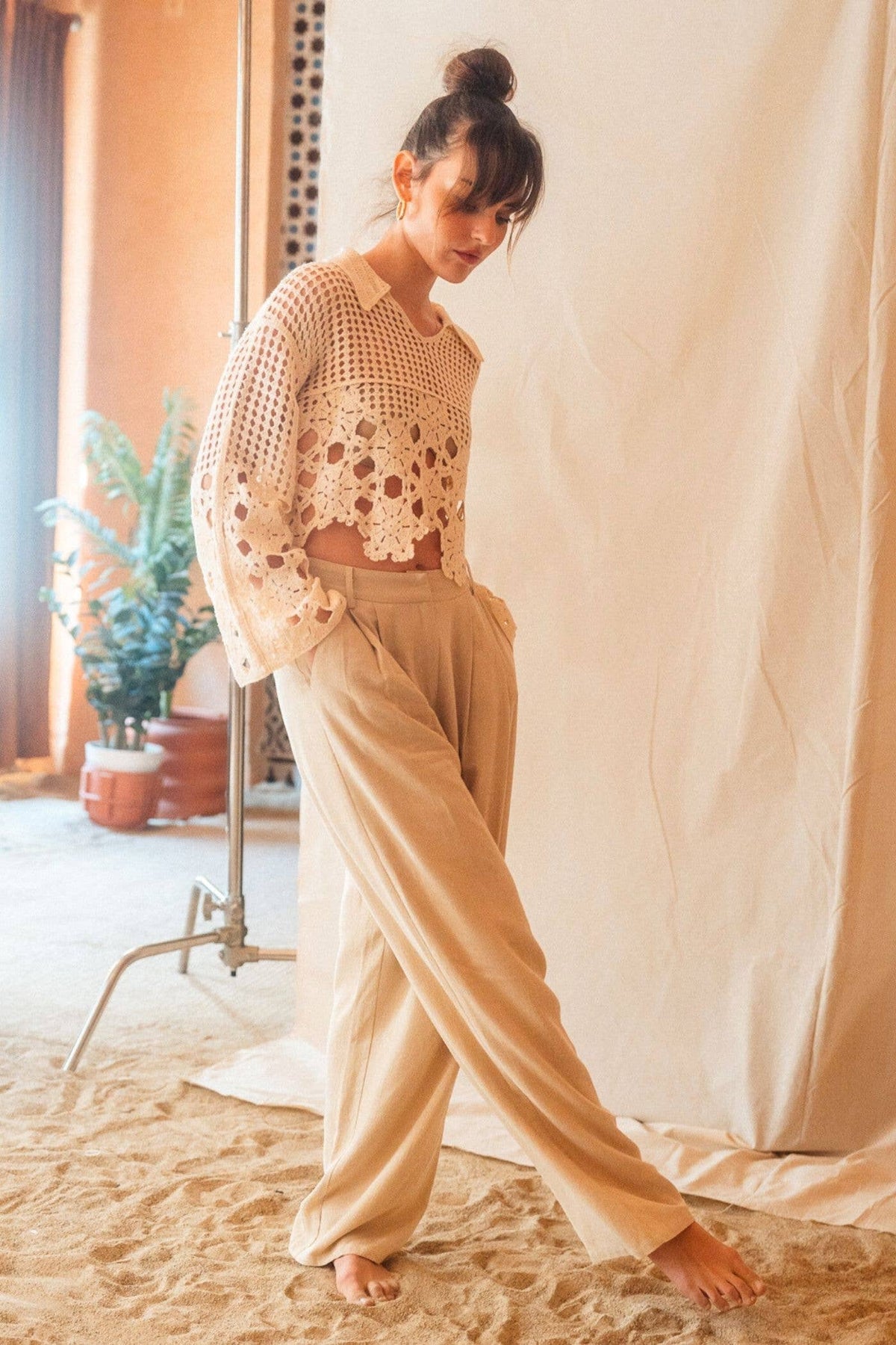 Fore Collection Linen Basic Trousers