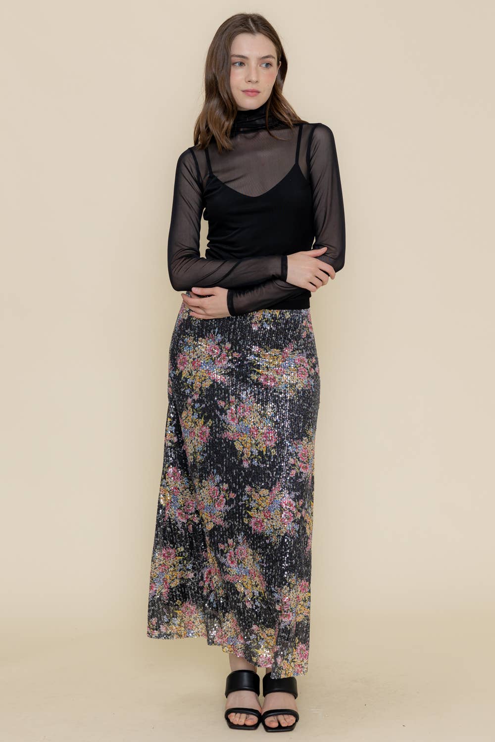 Fore  Collection Long Sleeve Mesh Top