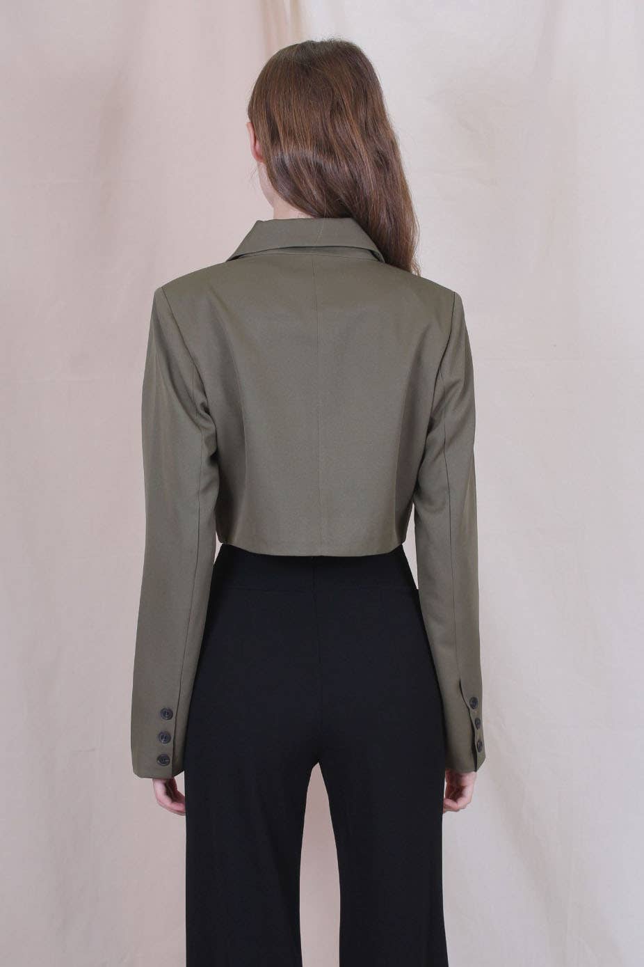 Fore Collection Green Cropped Blazer
