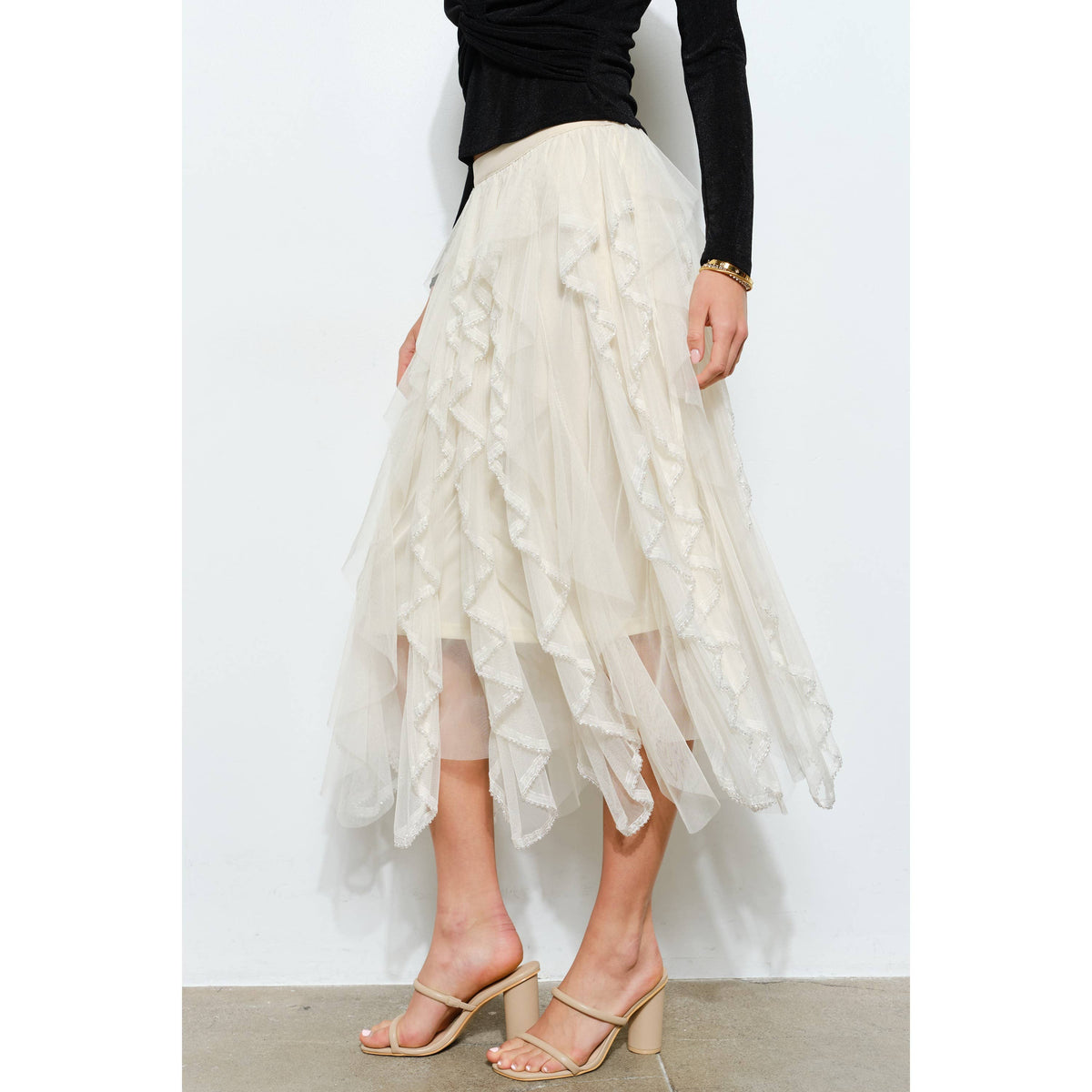 INA Beaded Tulle Skirt