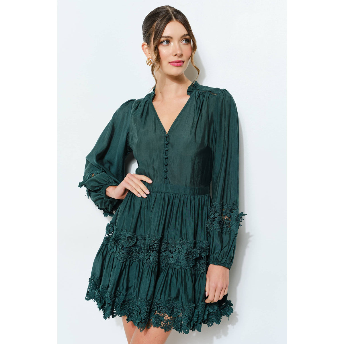 INA Floral Puff Sleeve Mini Dress