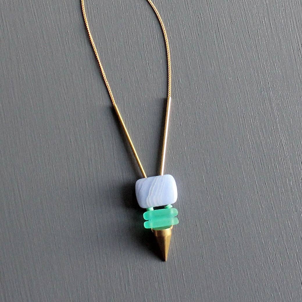 David Aubrey Lavender and Green Necklace