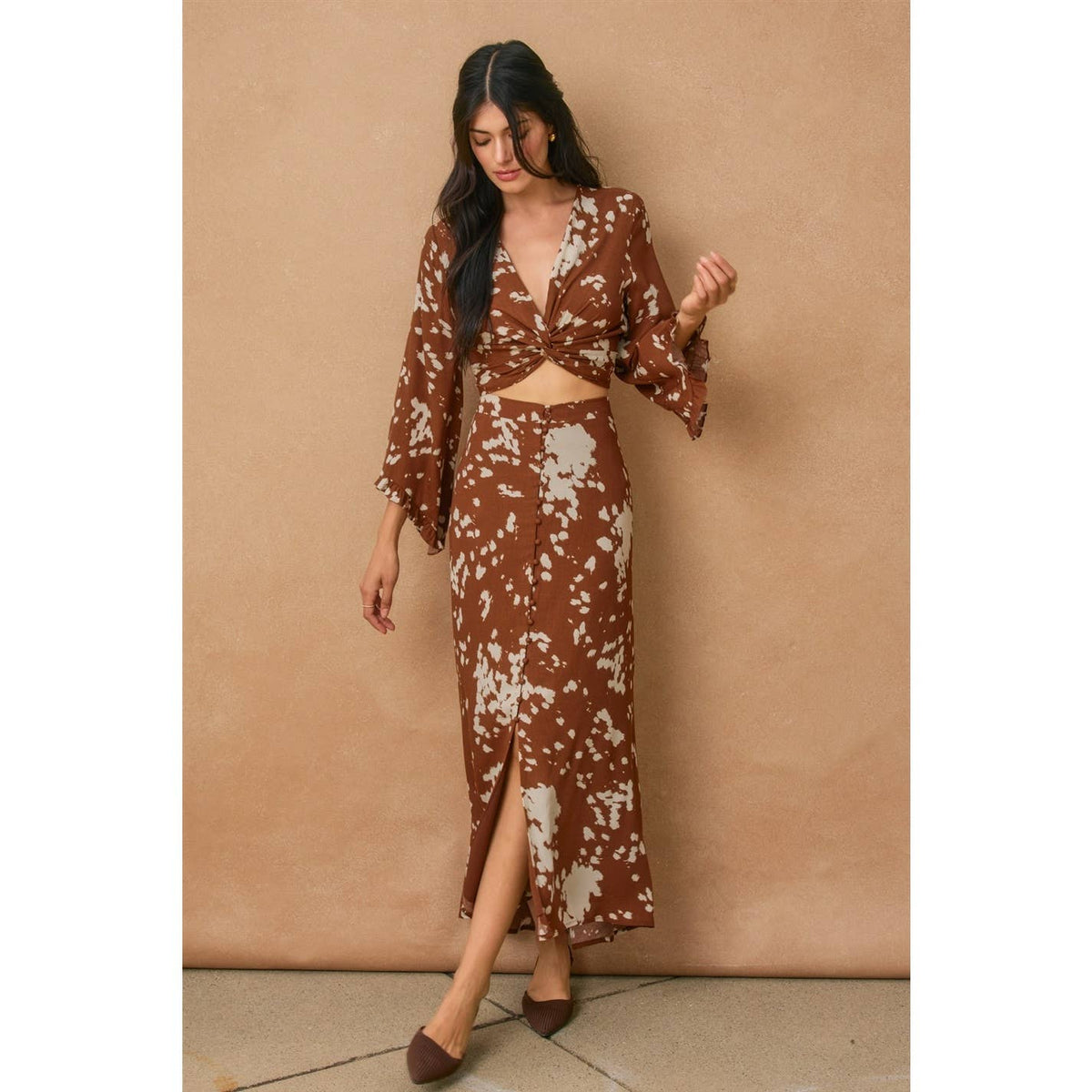 Dress Forum Cowprint Midi Skirt