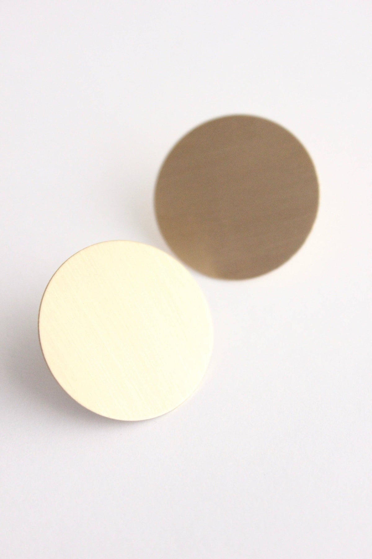 David Aubrey Brass Disc Post Earrings