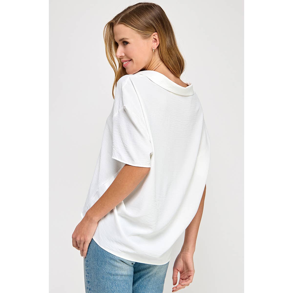 Heimious Collared V-neck Shirt
