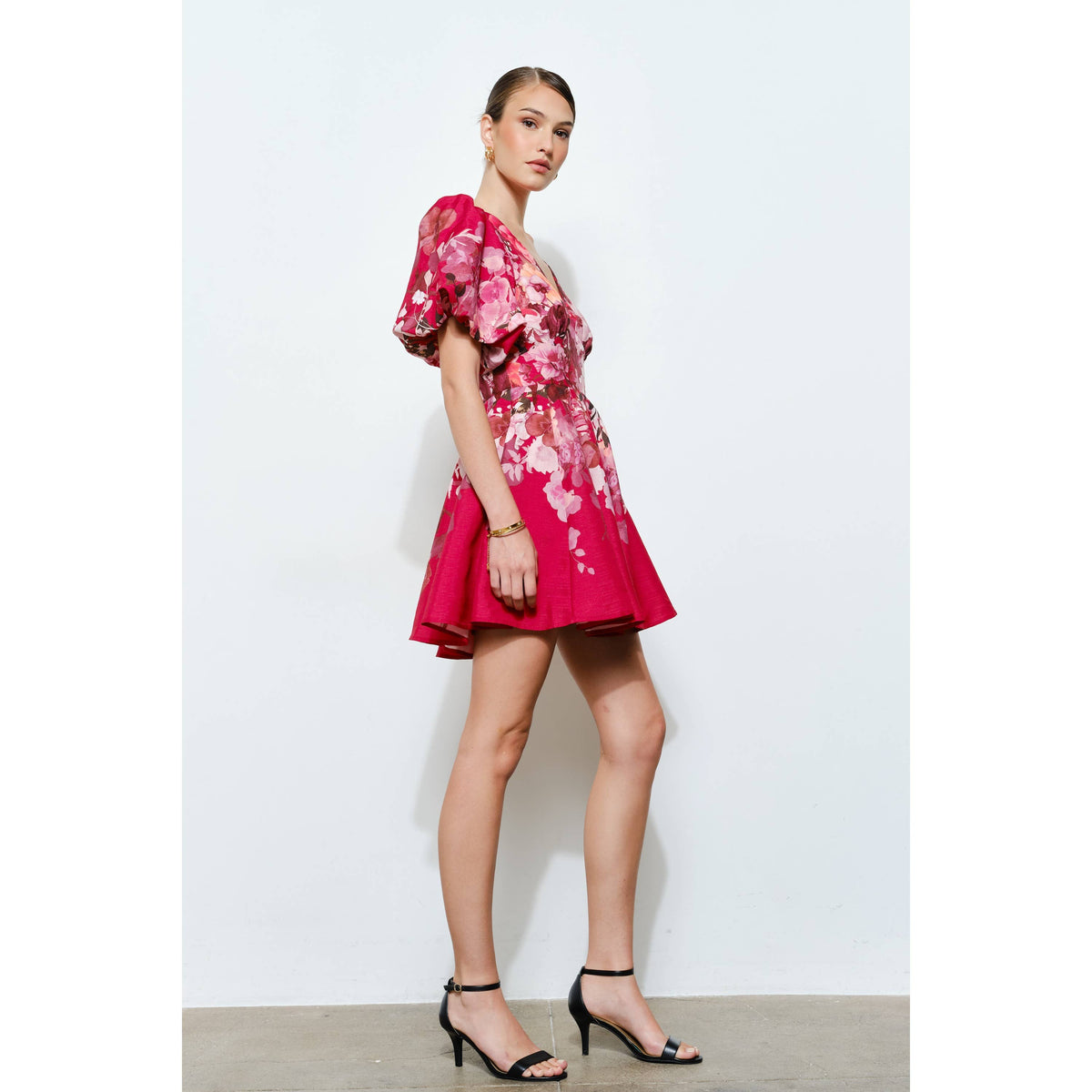 INA Floral Puff Sleeve Mini