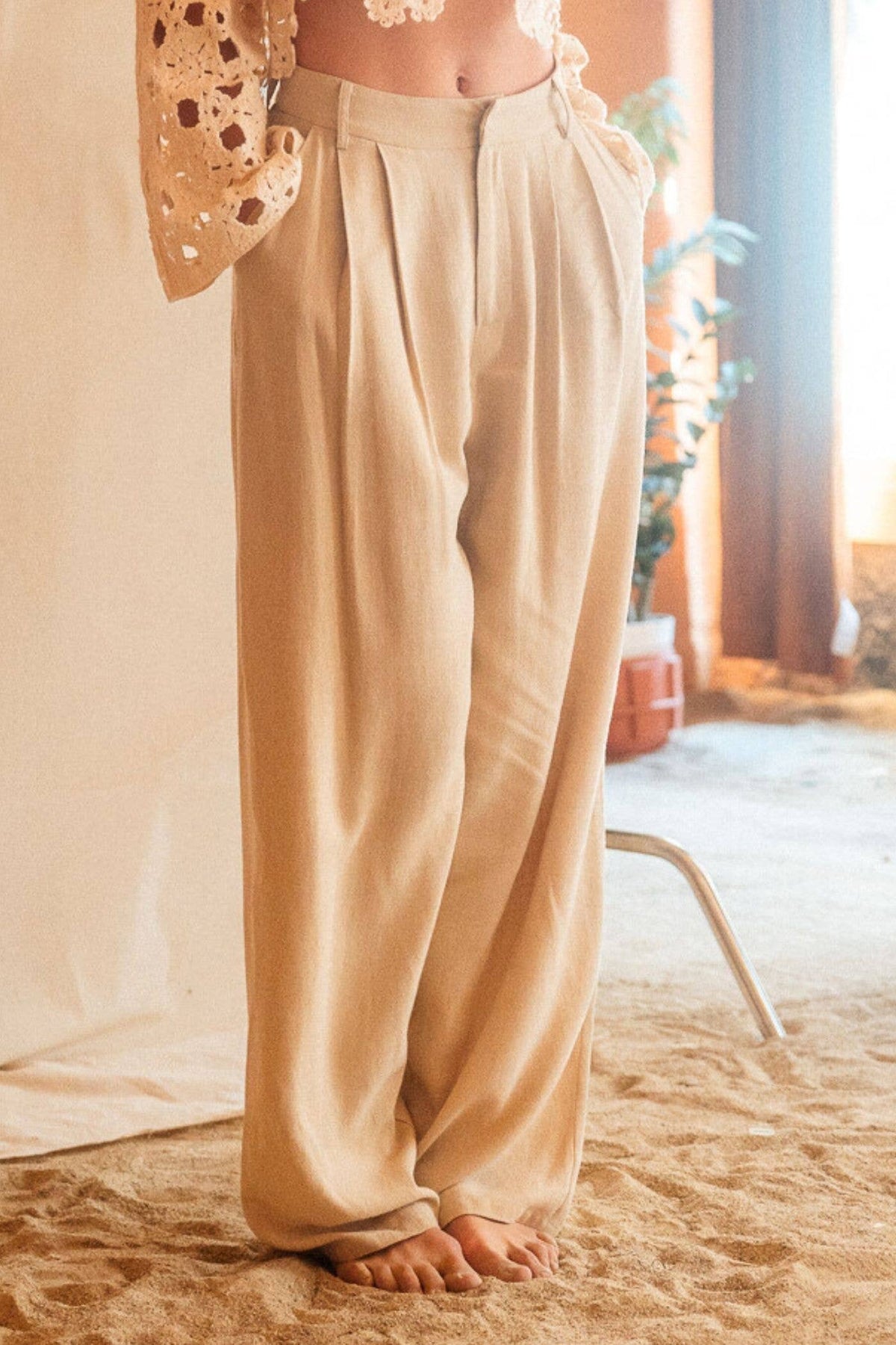 Fore Collection Linen Basic Trousers