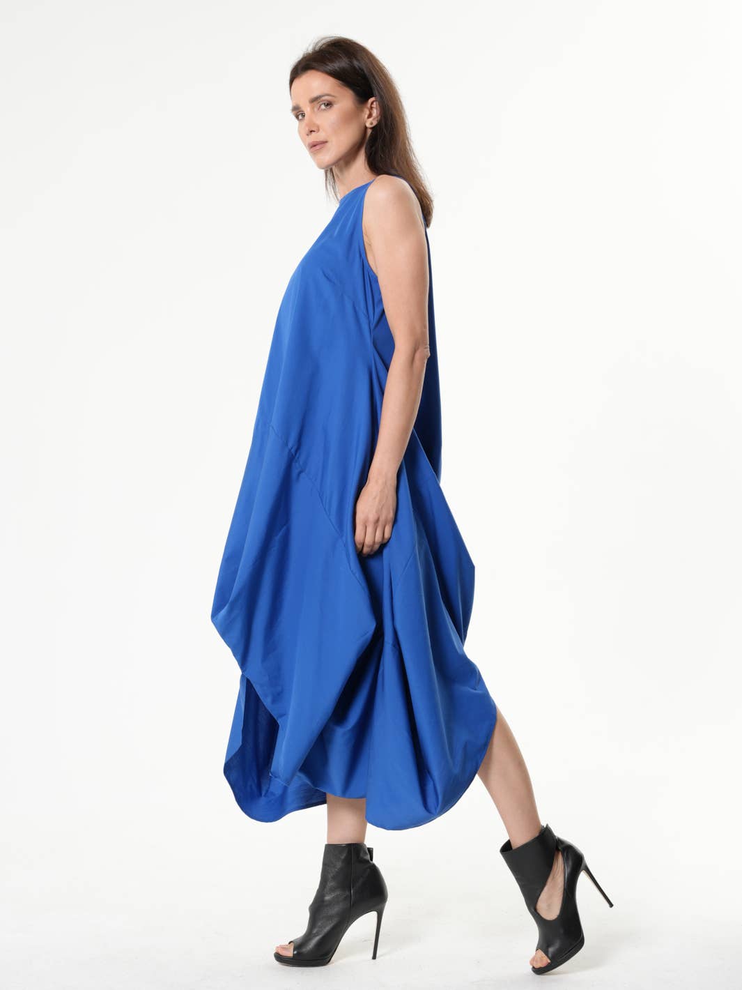 Metamorphoza Asymmetric Sleeveless Blue Dress