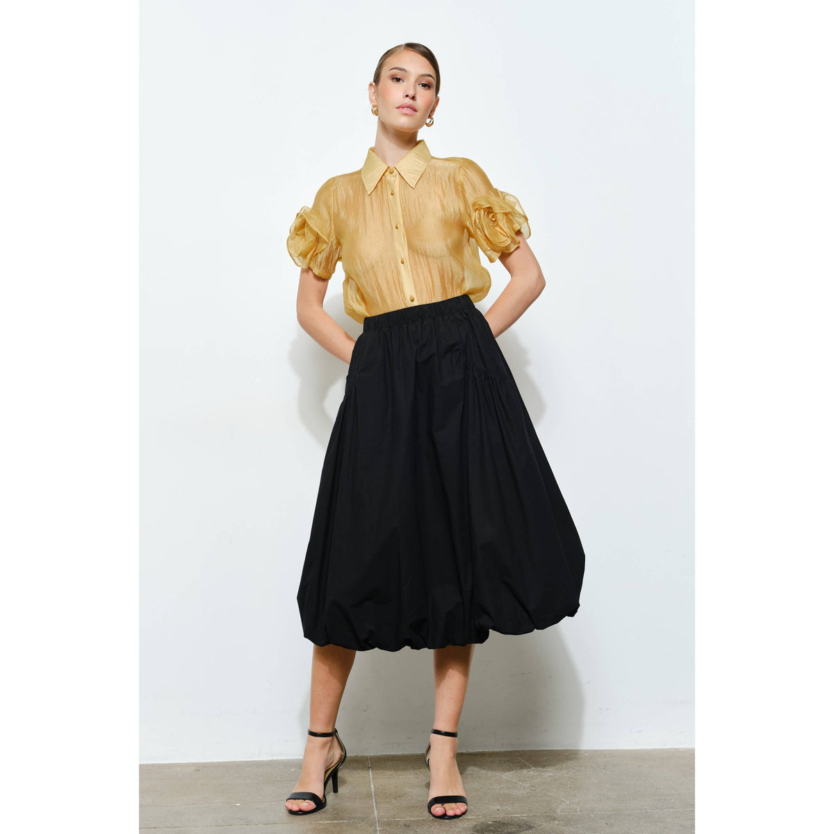 INA Organza Puff Sleeve Shirt