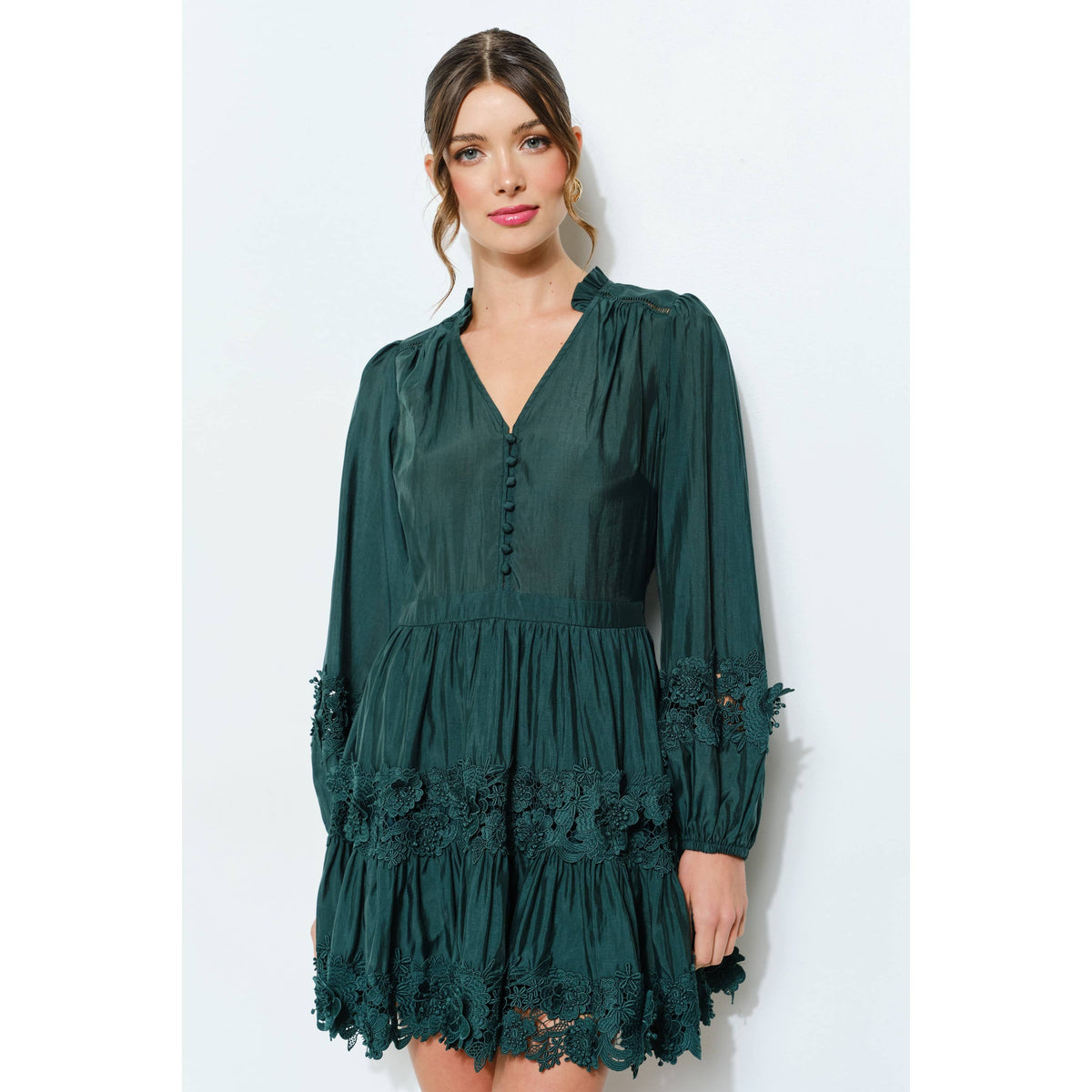 INA Floral Puff Sleeve Mini Dress