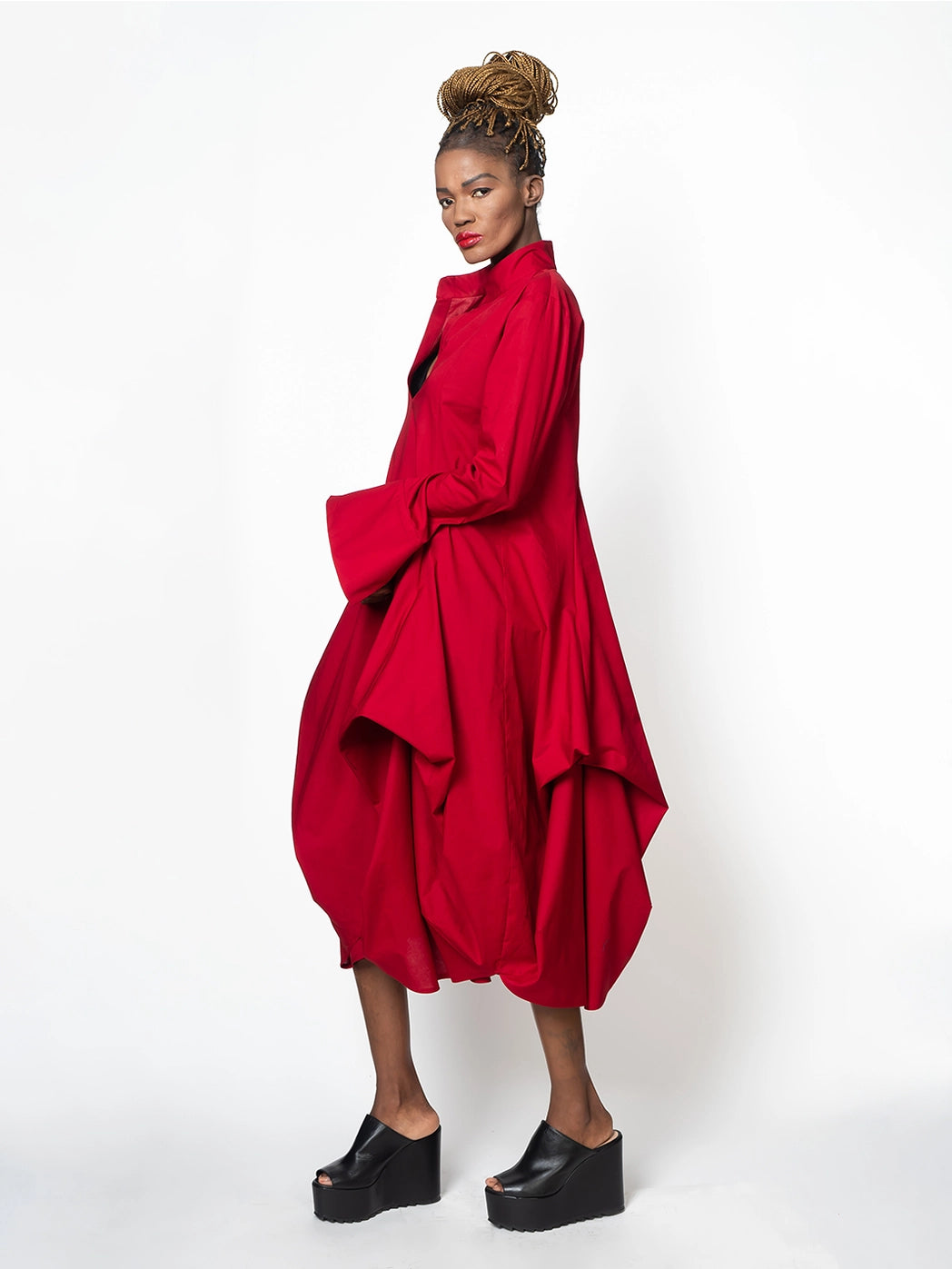 Metamorphoza Red Shirt Dress