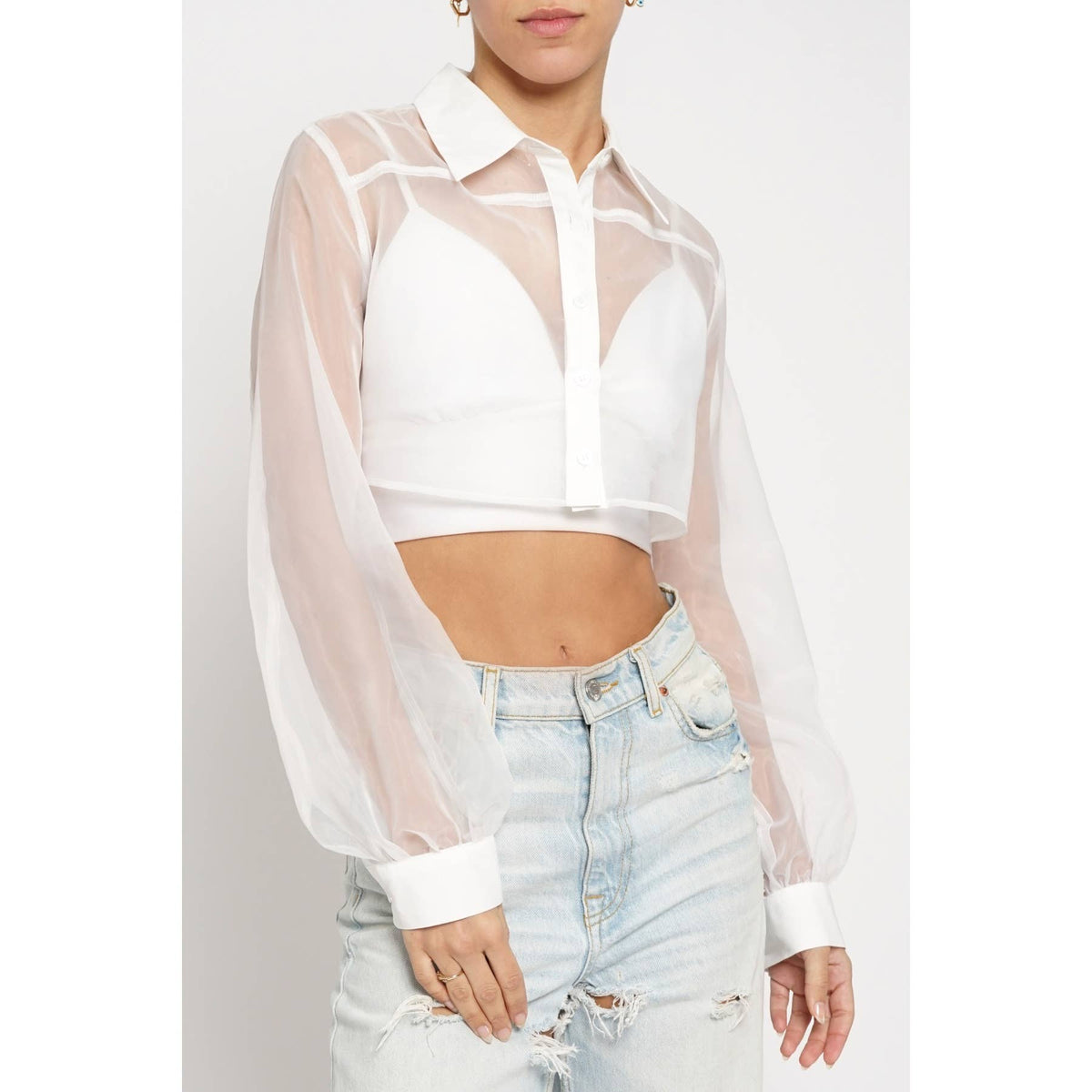 San Souci Organza Button Up