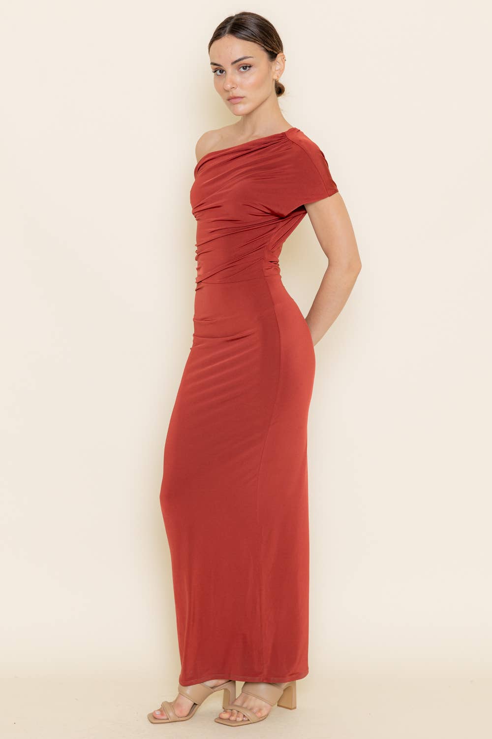 Fore Collection Asymmetric Maxi Dress