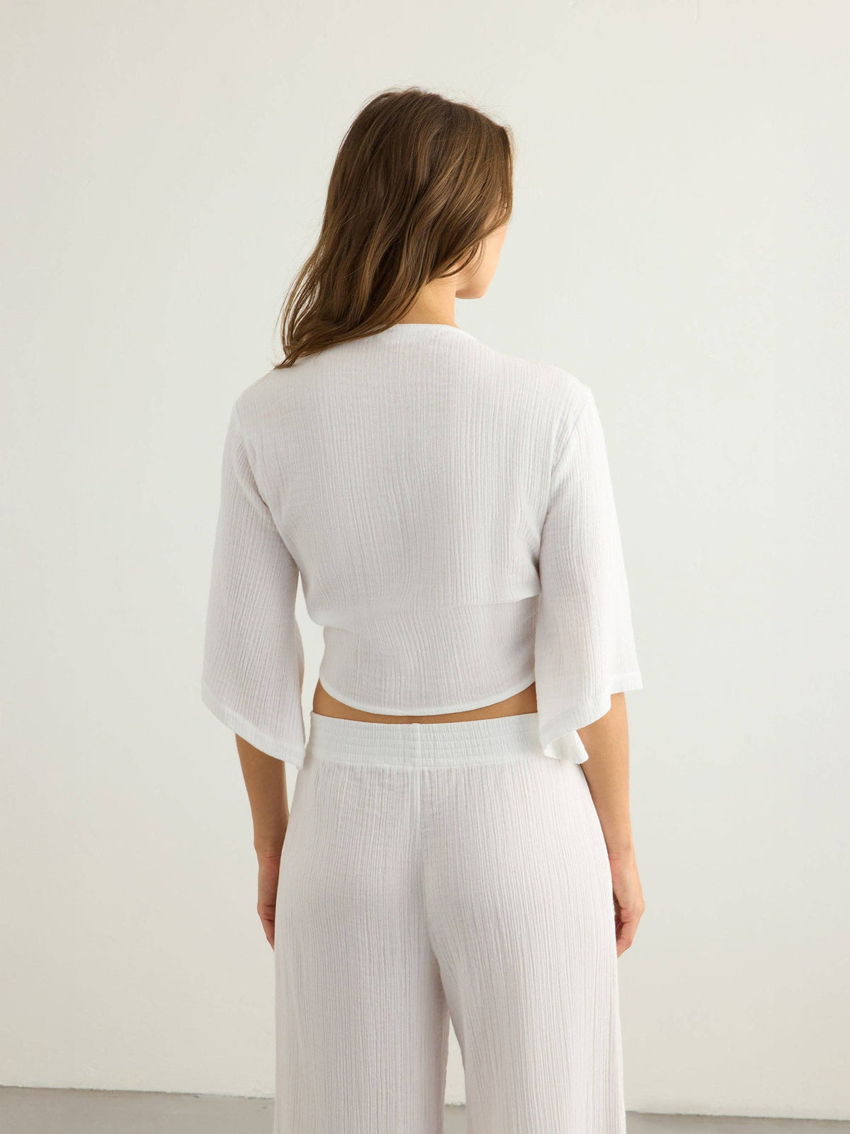 The Aura Wrap Top - White