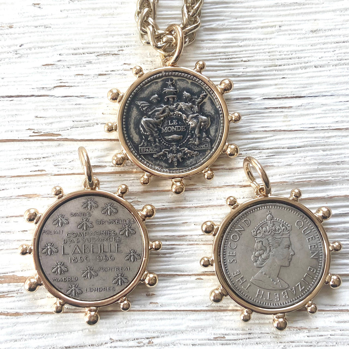 VB&CO French Coin Queen Necklace
