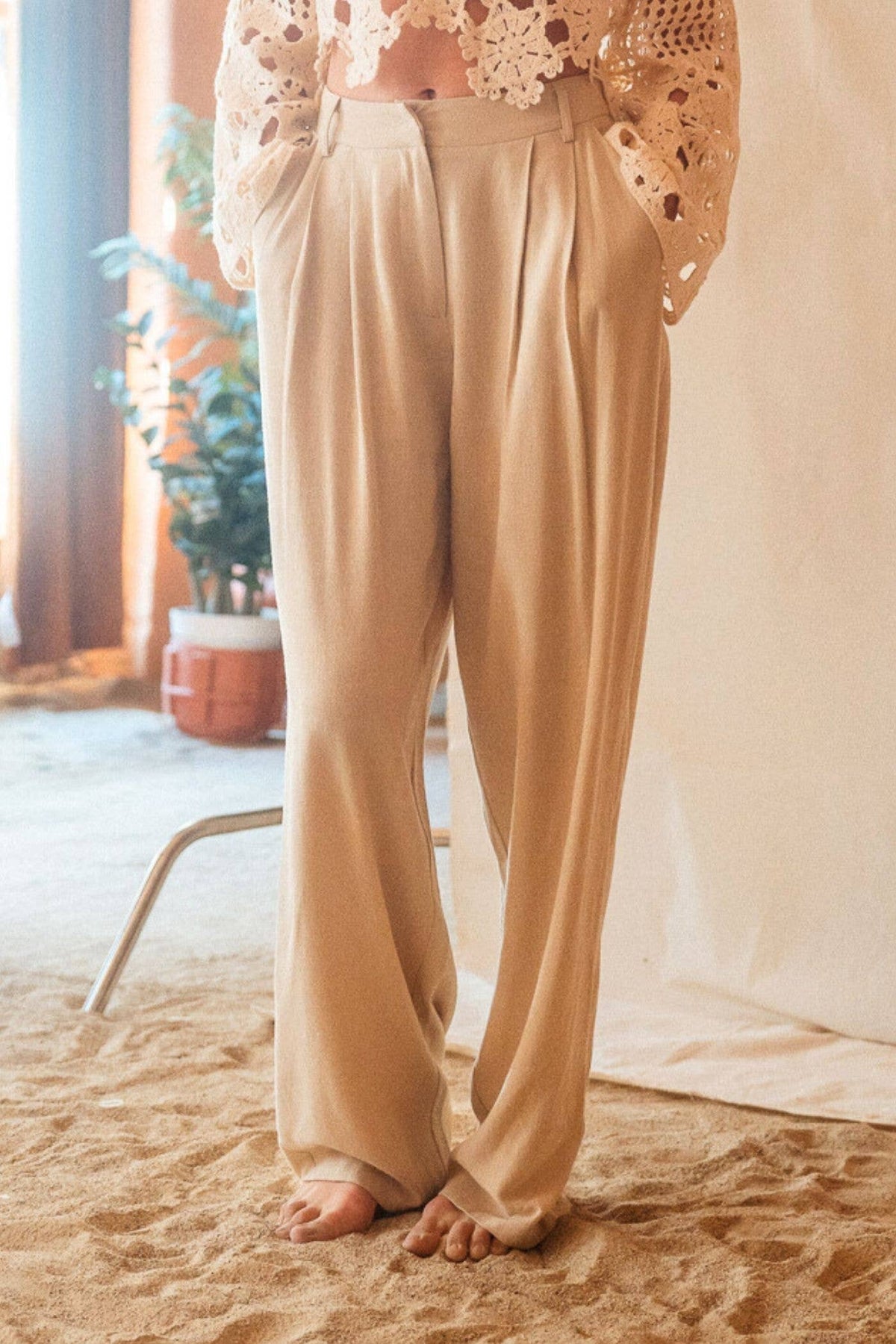 Fore Collection Linen Basic Trousers