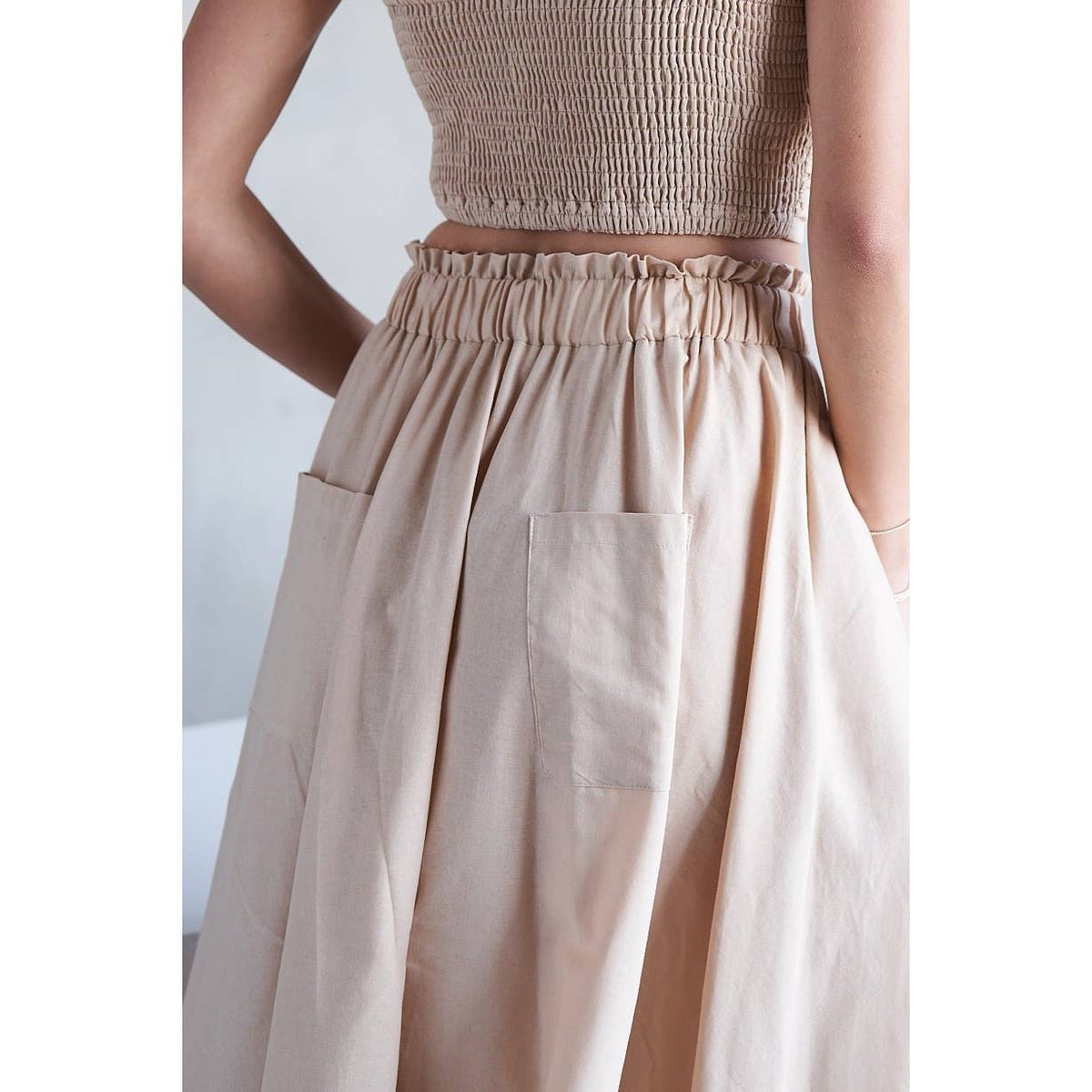 Maronie Linen Maxi Skirt