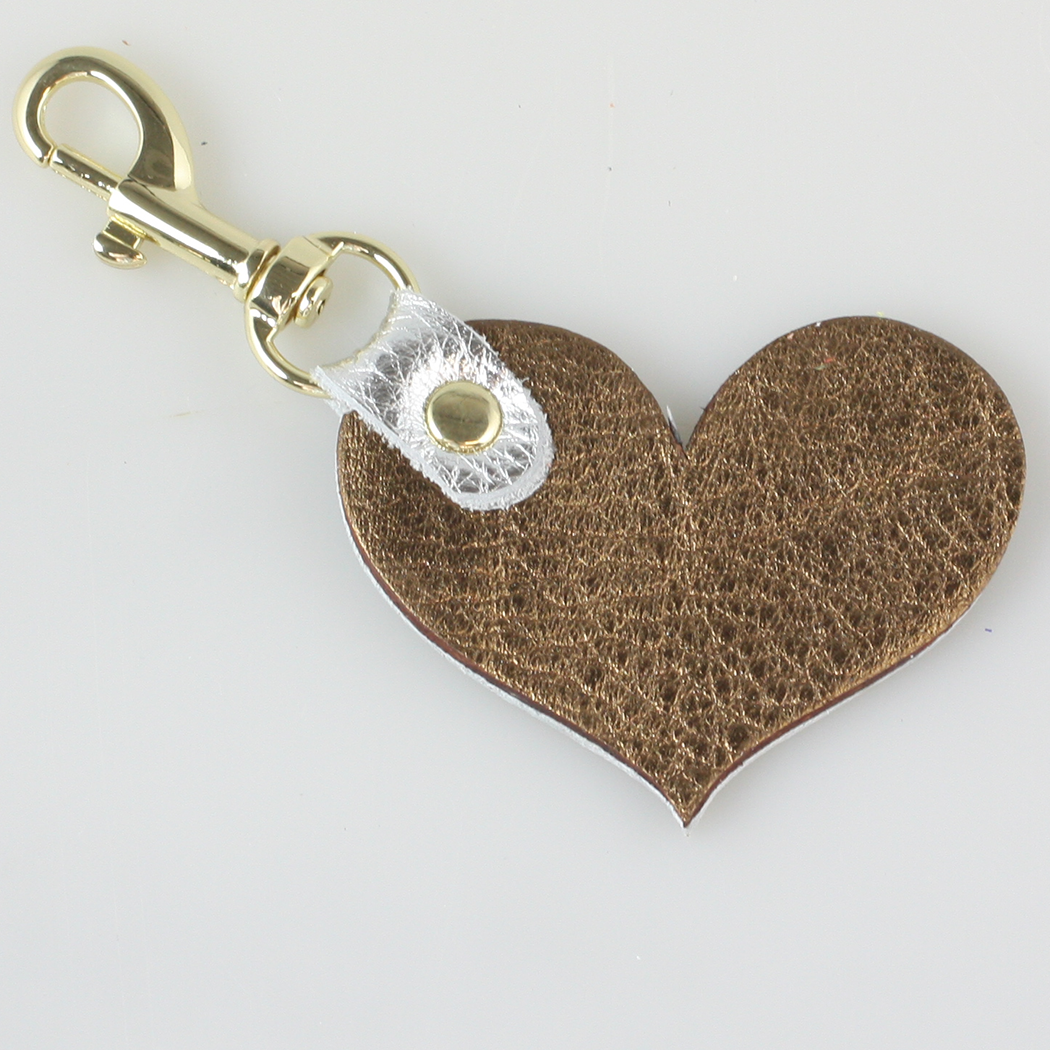 Zina Kao Metallic Leather Keychains